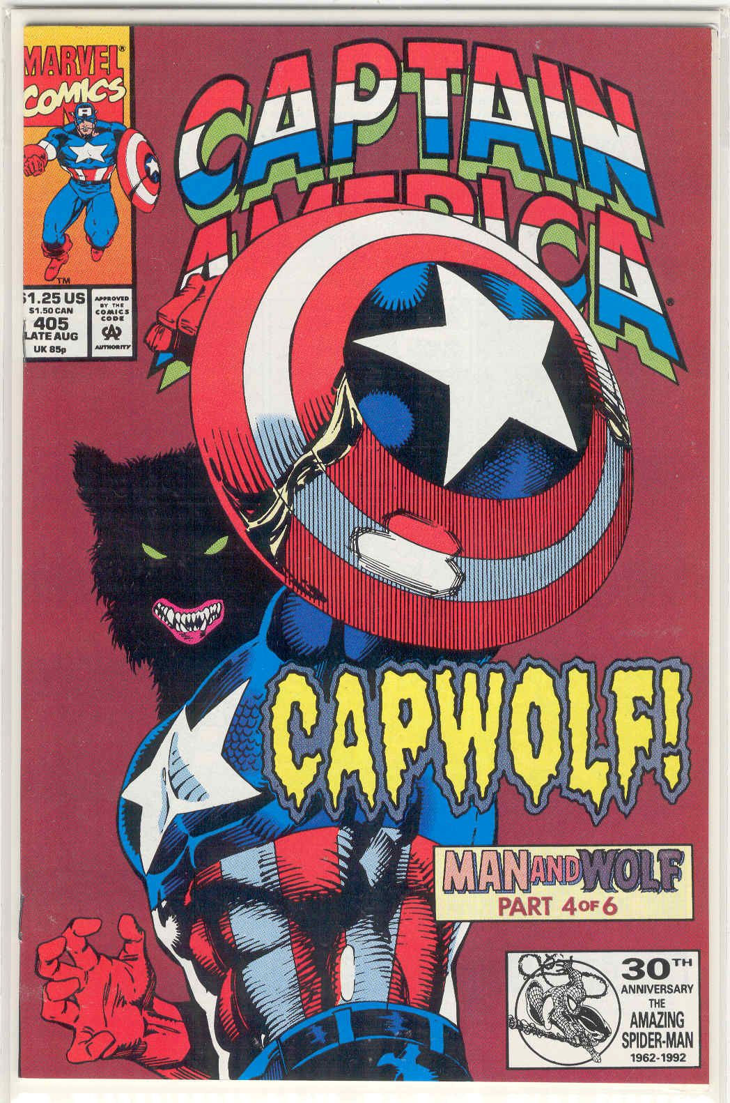 Wallpaper #nmf8B5MBSpphPi3-LMhQ200 Title Captain America Year 1968 Publisher Marvel Number 405