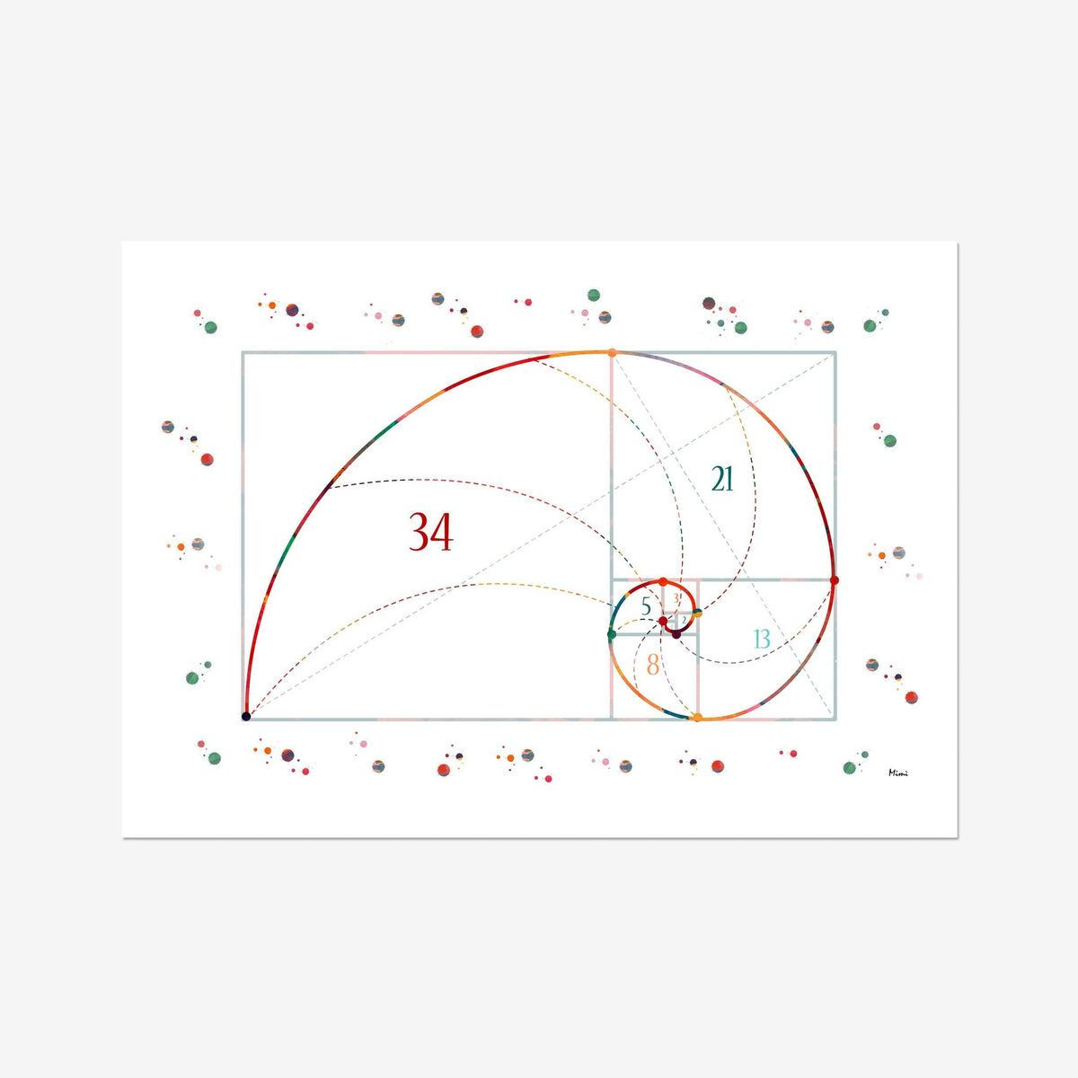 Wallpaper #W2g2IpMBSpphPi3-mTKk451 Fibonacci Circle Fibonacci Sequence Math Art Science Art Framed Art