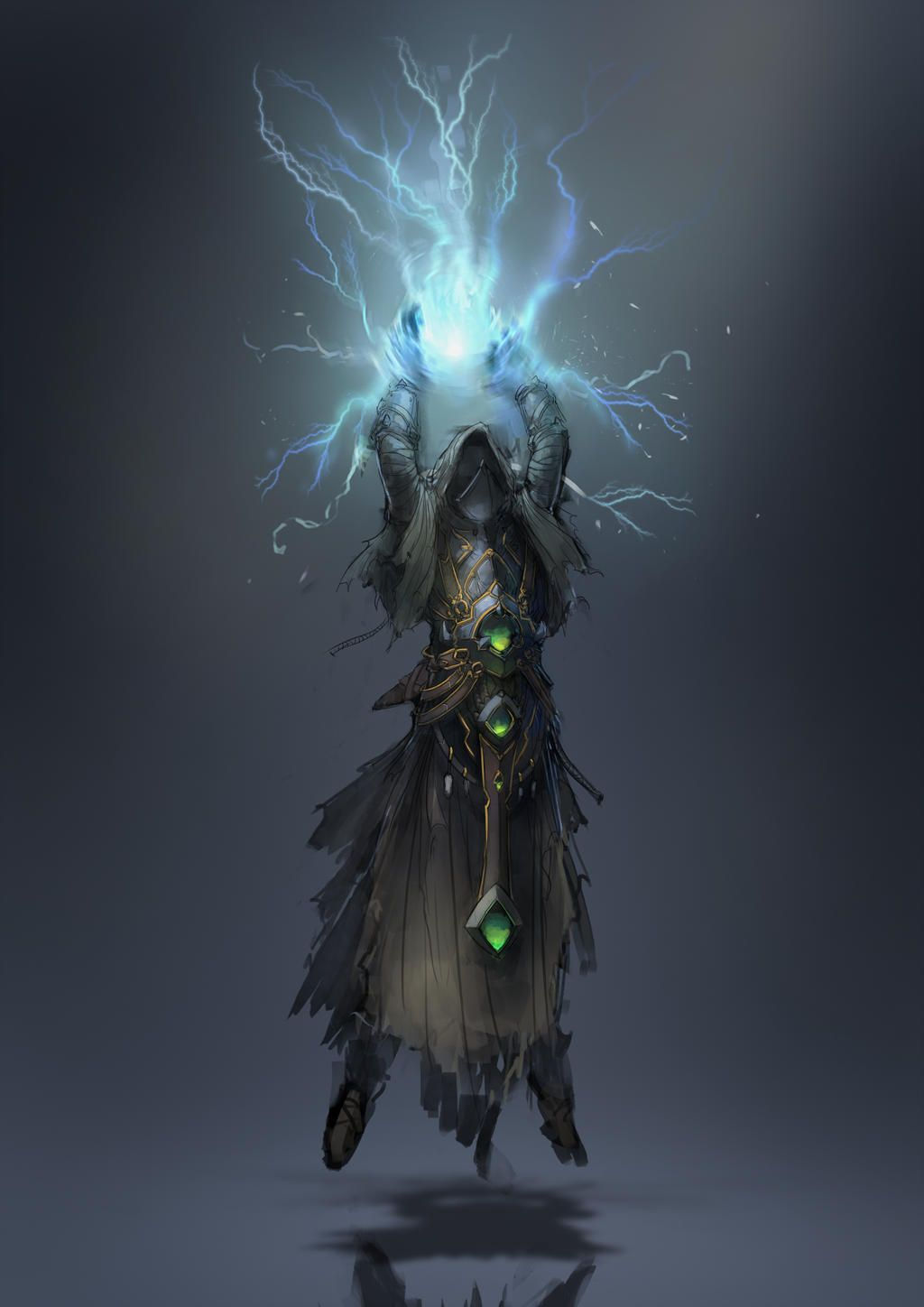 Wallpaper #pgMYY5MBpyOg8YnEidTt153 Lightning Mage by 2blind2draw on Deviantart Fantasy Wizard Fantasy