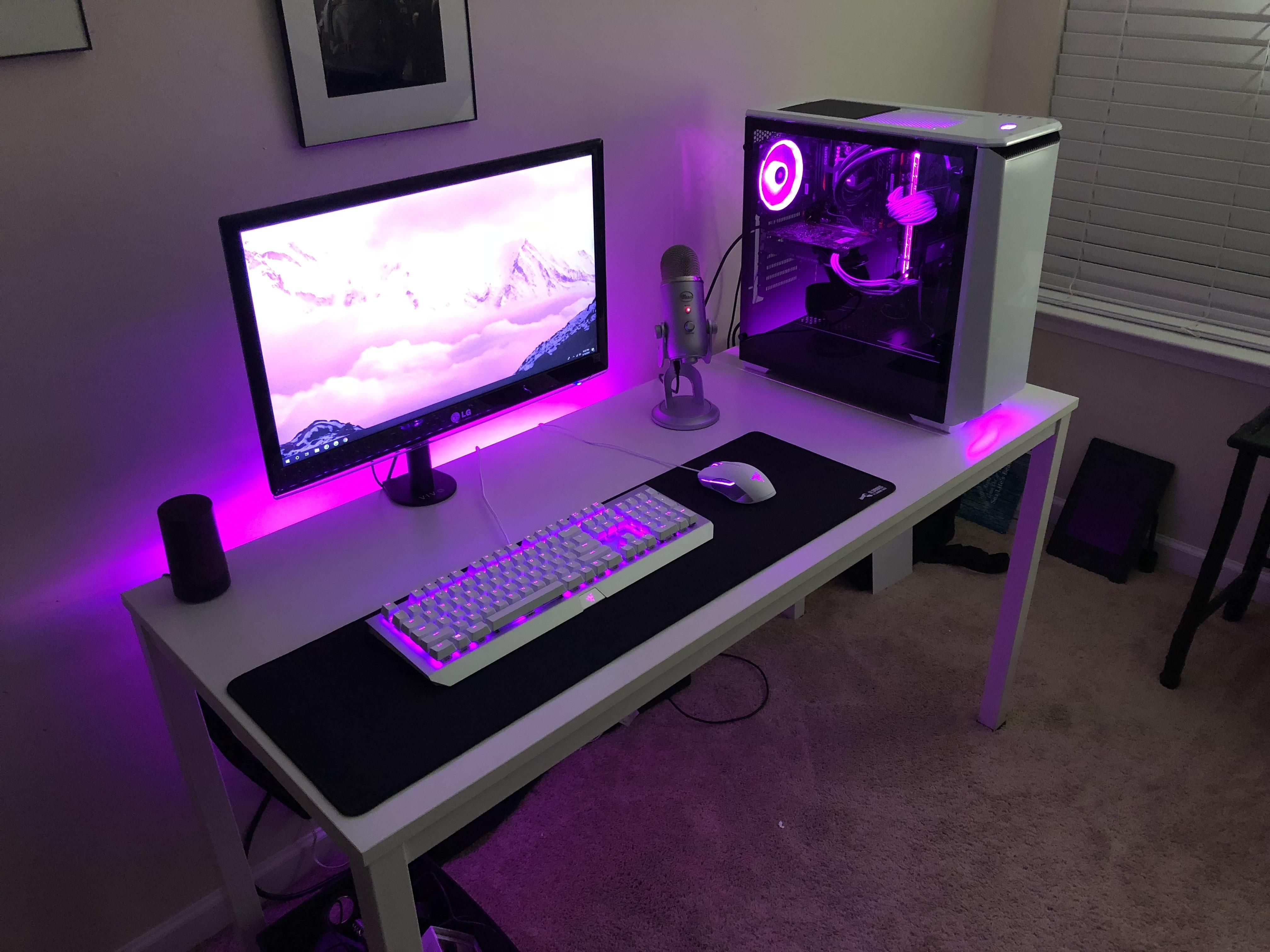 Wallpaper #Lh07LJMBlOZrFDOkAMrZ136 Keeping It Clean and Simple Gaming Desk Setup Gaming Room Setup