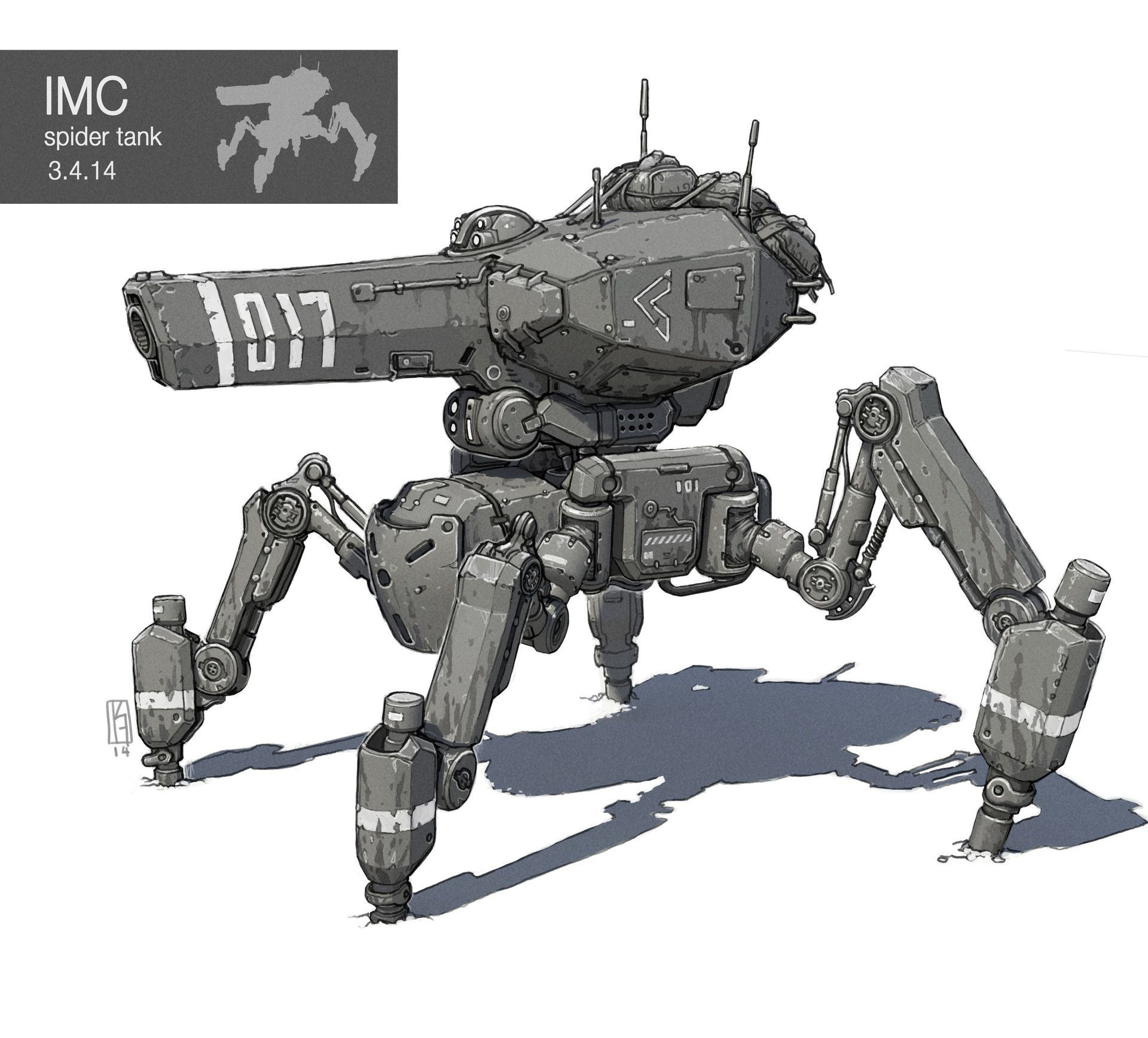 Wallpaper #PBeUPpMBPLD5_VEN9eCD5 Artstation Spider Tank Kevin Anderson Robot Concept Art Robots
