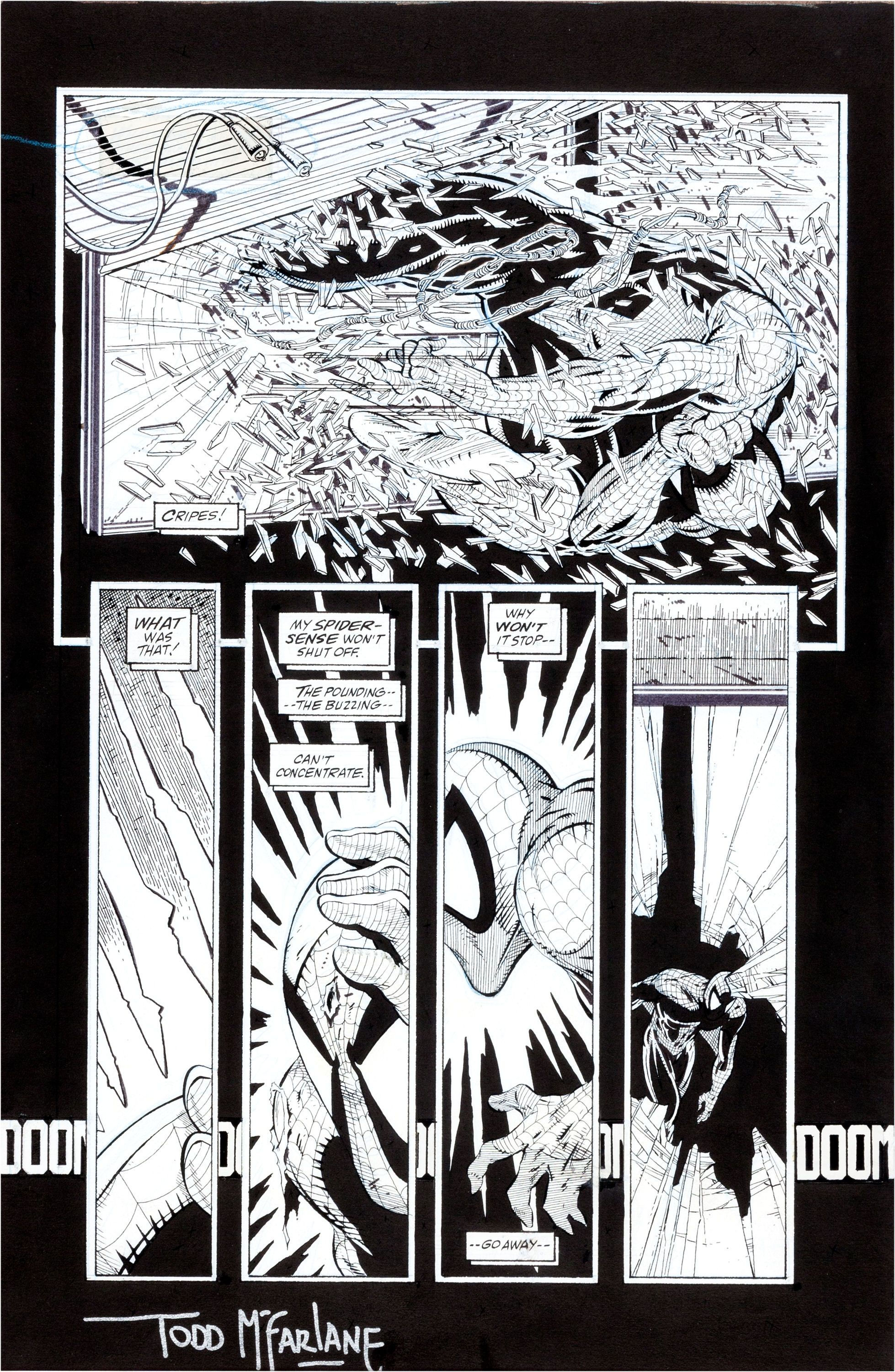 Wallpaper #z2dK-5IBSpphPi3-fJPS55 Image of Todd Mcfarlane Spider Man 2 Page 10 Original Art Marvel1990