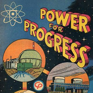 Wallpaper #2LgT3ZIBJvJKYCmEjv7f50 Power for Progress Atomic Age Design Retro Futurism Atomic Age