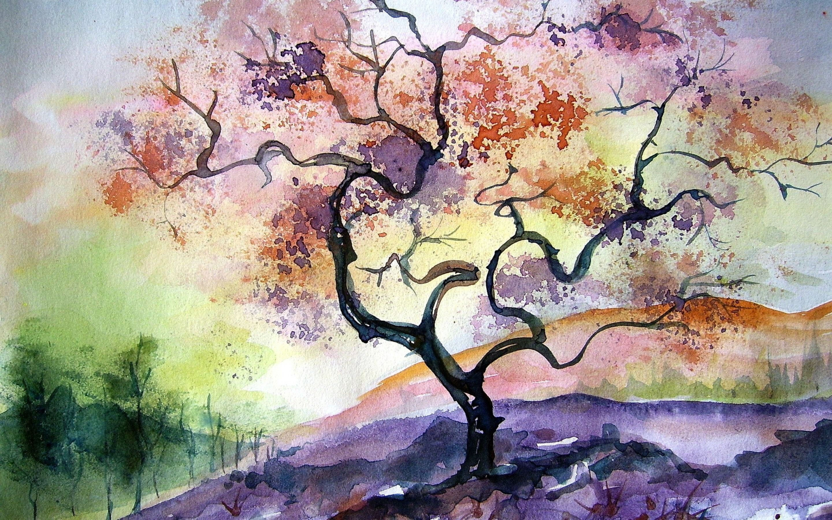 Wallpaper #18733 Pastel Painting Tree at Sunset Original Work Pastel Painting Etsy