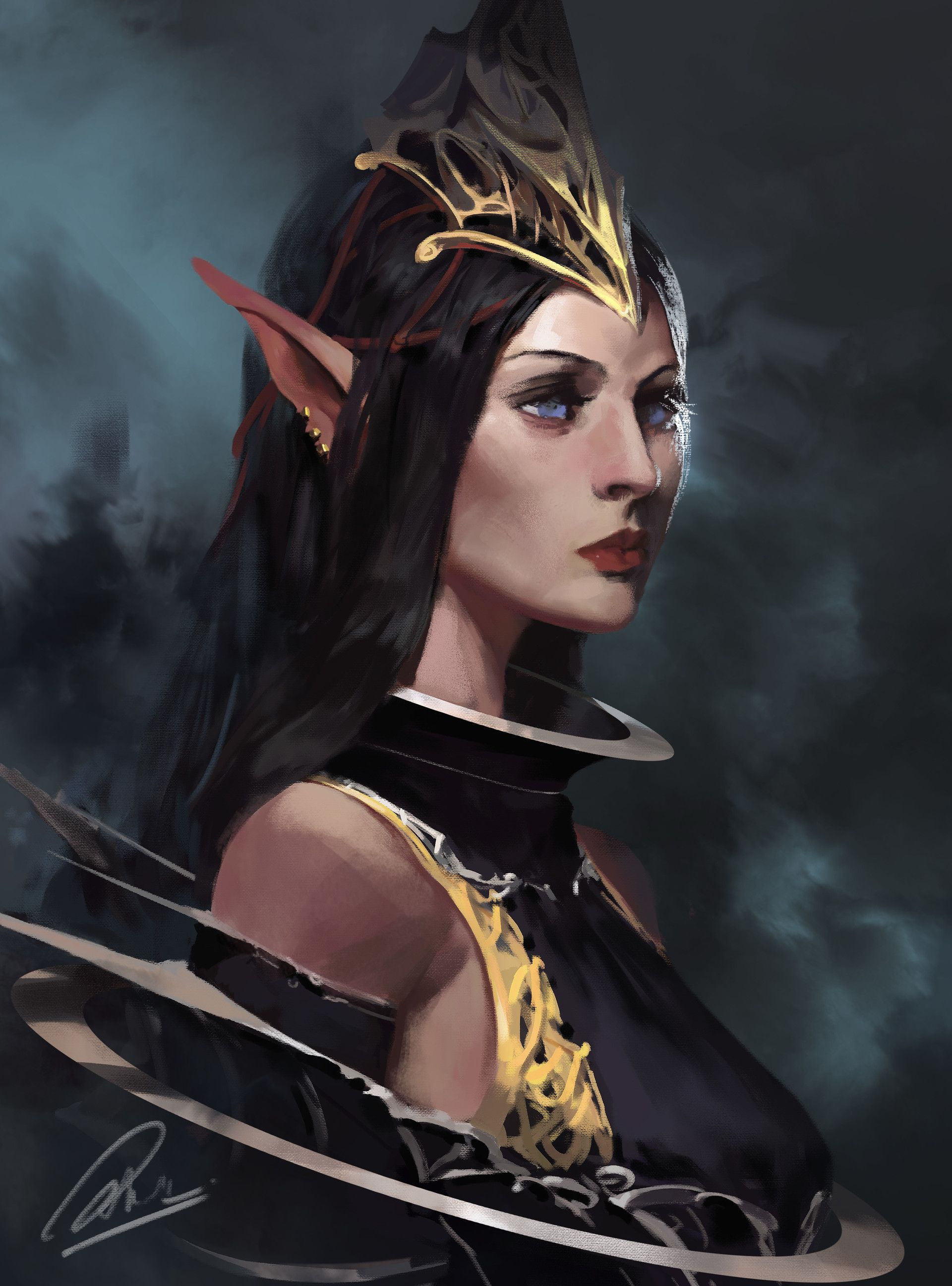 Wallpaper #FljiM5MBzN9vxX34CjrH46 Artstation 15 Tri Nguyen Elves Fantasy Elf Art Fantasy Creatures