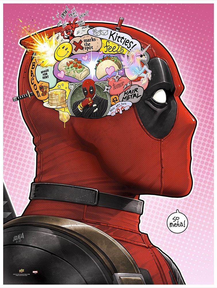Wallpaper #pZxE4ZIBZHQxiYarGLot213 Deadpools Brain Limited Print David Nakayama on Artstation at Https