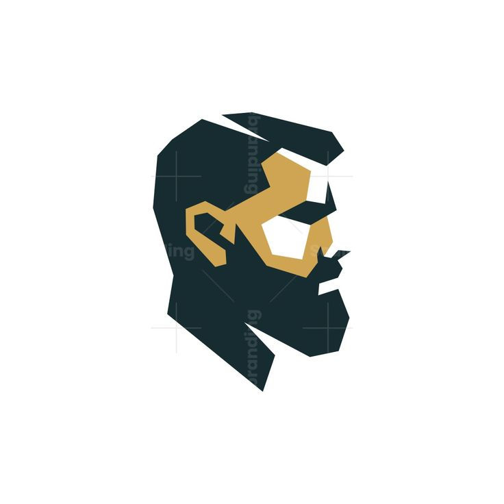 Wallpaper #EJzC4ZIBZHQxiYar4b1K442 Geometric Bearded Man Logo in 2024 Man Logo Geometric Face Beard Logo