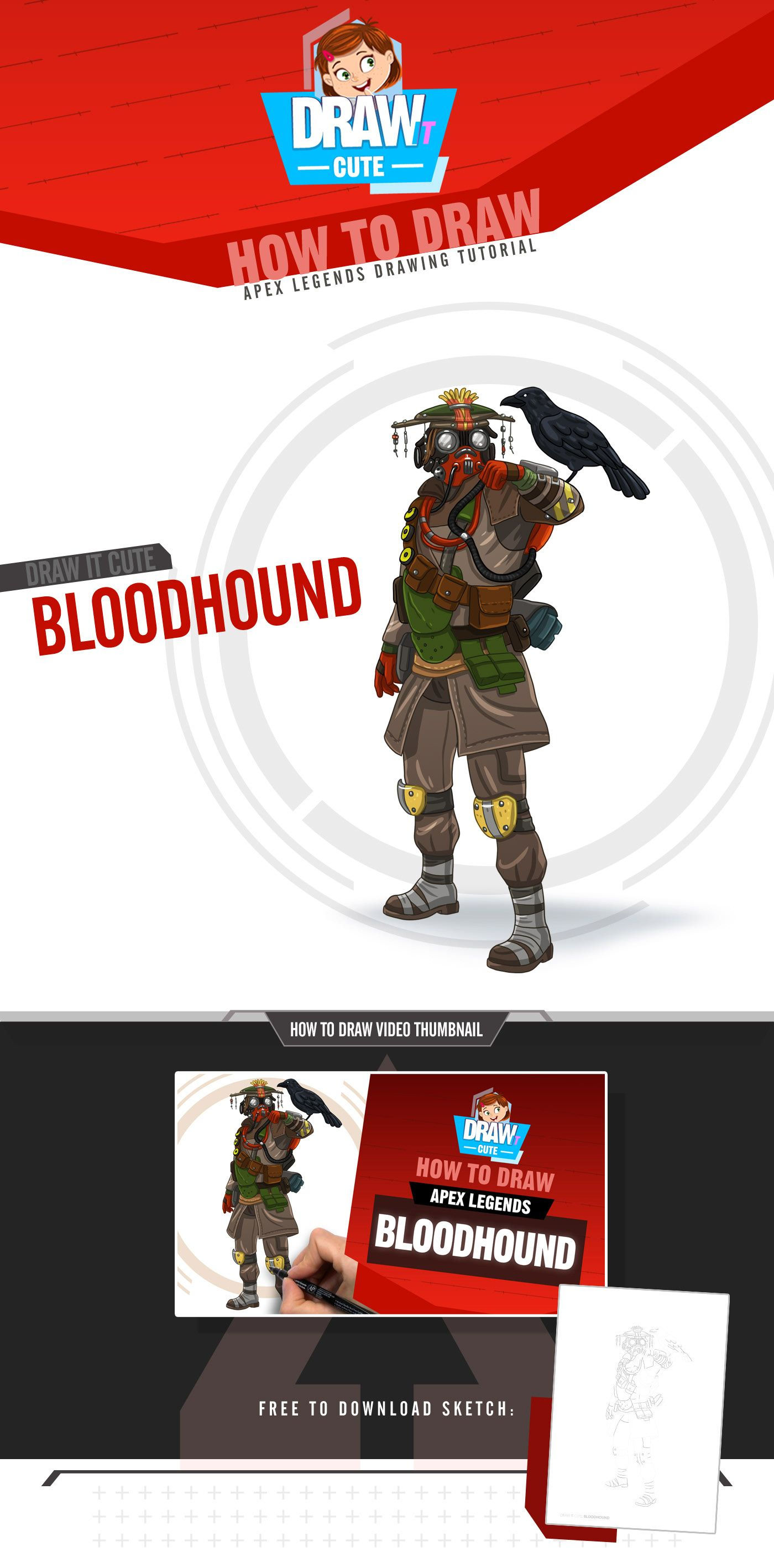 Wallpaper #yRlsEI8BtGB6xQ78lV7A46 How to Draw Bloodhound Apex Legends on Behance Bloodhound Legend