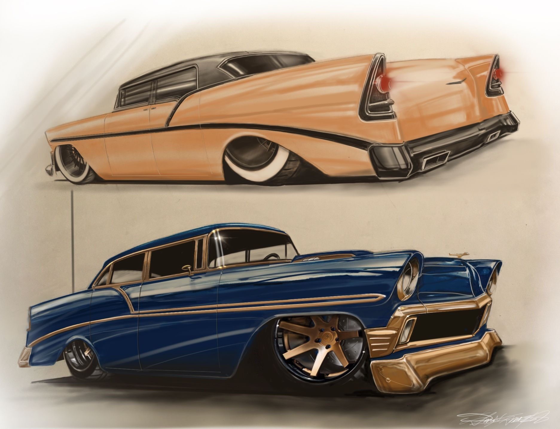 Wallpaper #oBkcOI8BtGB6xQ78rKda8 Automotive Art Custom Ride Art Available by Sammyjamesstudio