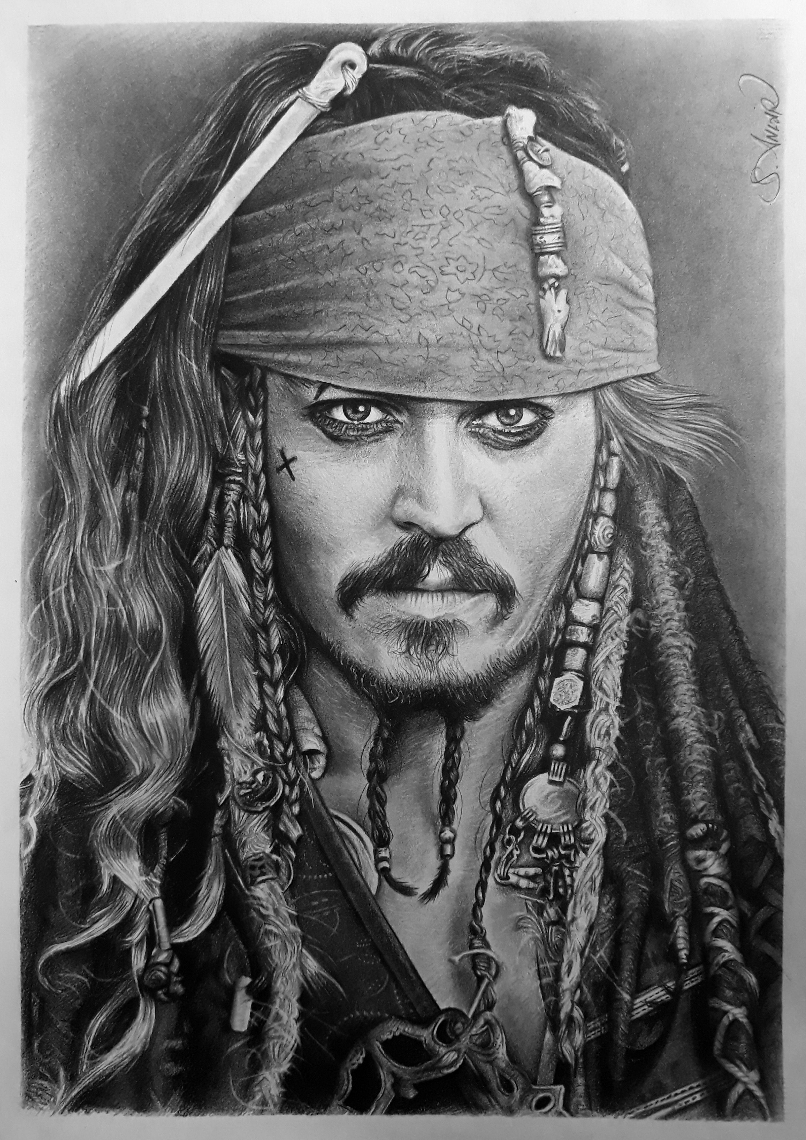 Wallpaper #-DF3NZMB5zzyi_yYN1b-154 Pencil Drawing Johnny Depp Karakalem Sparrow Art Jack Sparrow