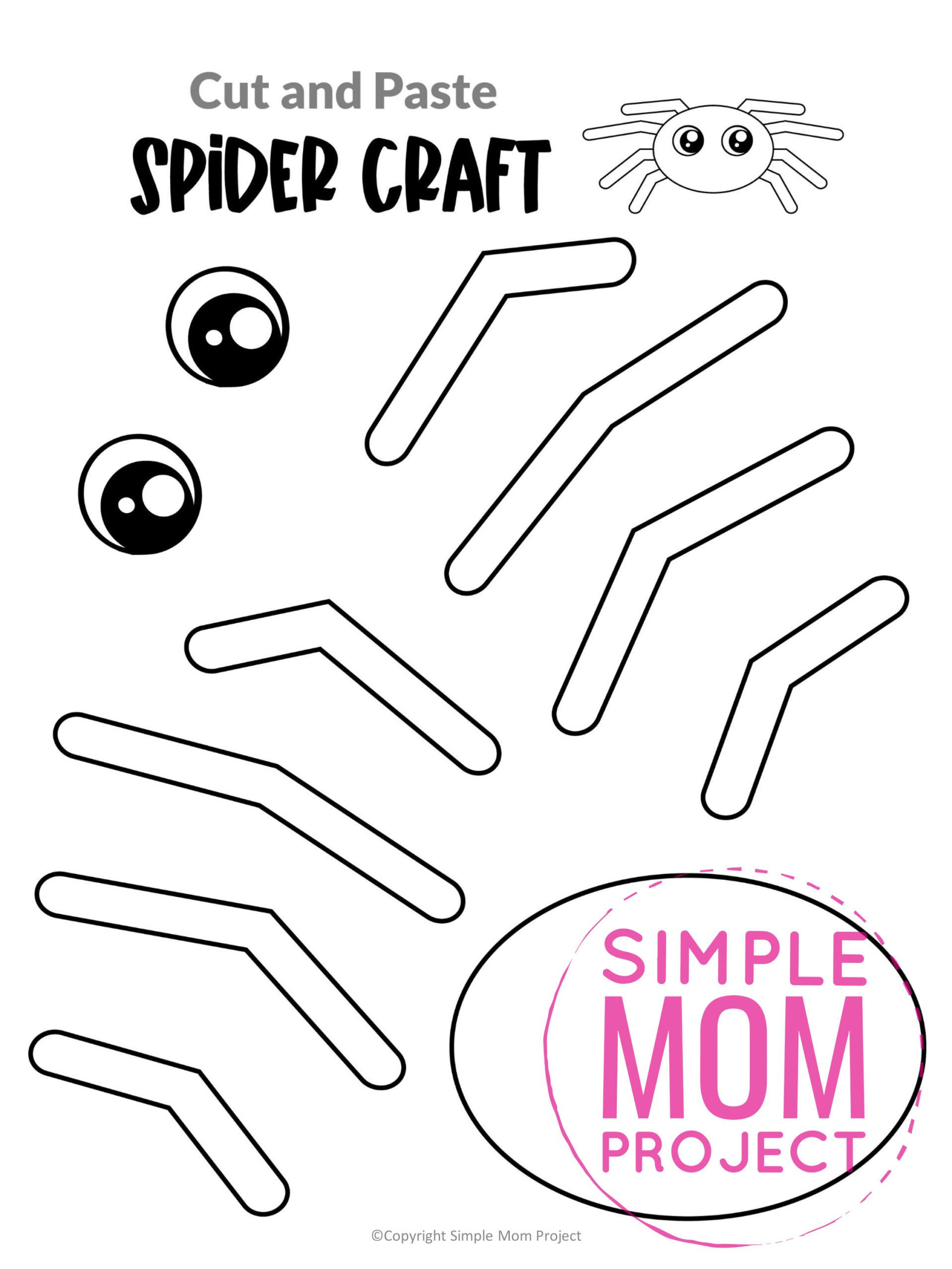 Wallpaper #g_RLOZMBKFX8bn3rLHYG341 Free Printable Spider Craft Template Simple Mom Project Spider