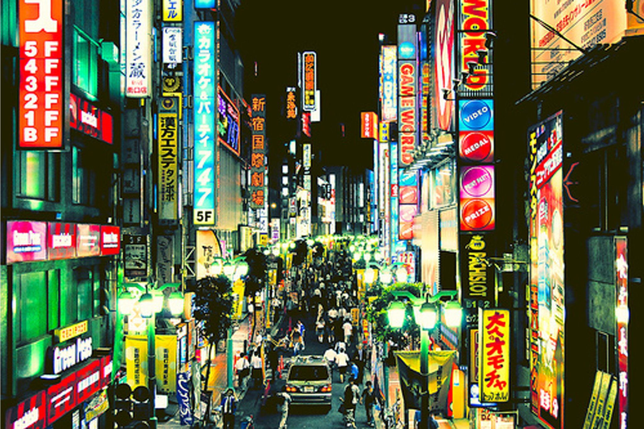 Wallpaper #9m21aZcBycdYOYFTUHDr14 Shinjuku Neon Lights at Night Tokyo Tokyo Night Tokyo Japan Tokyo