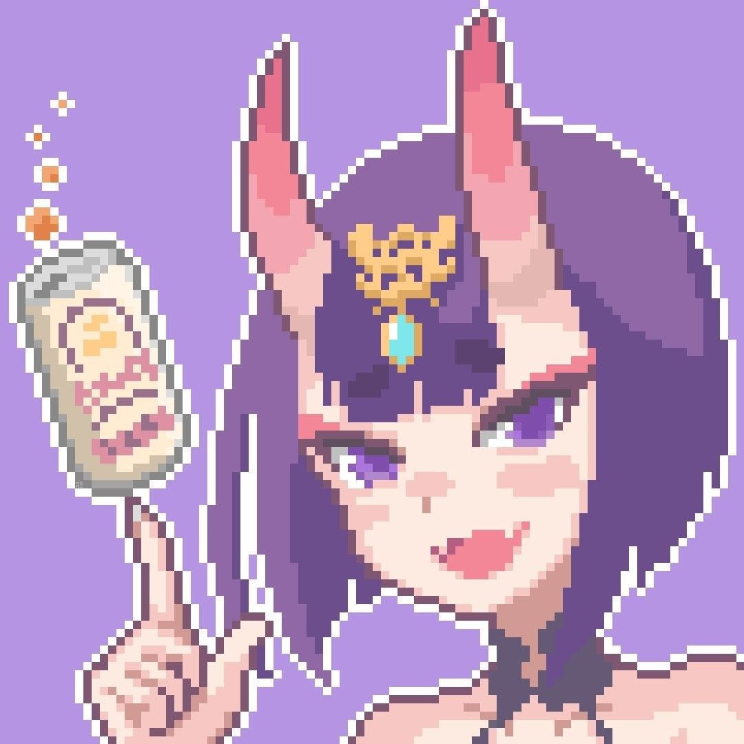 Wallpaper #GGdiDpMBSpphPi3-zOrW15 Shutendouji Fgo Pixelart Anime Pixel Art Pixel Art Characters