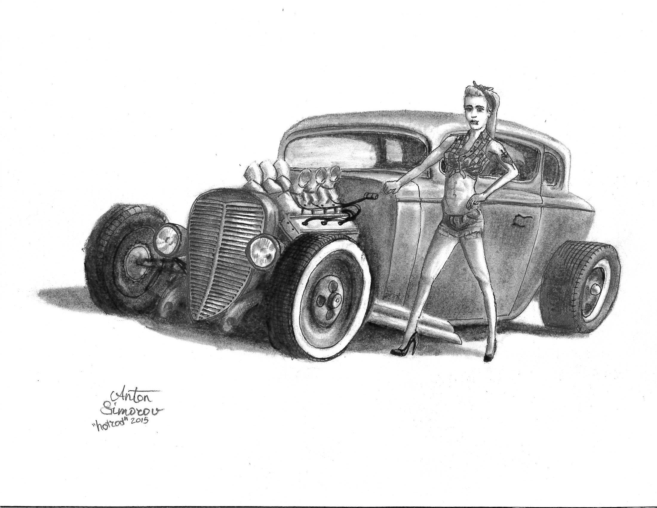 Wallpaper #KWhmFJMBSpphPi3-4wQV147 Hotrod Drawing Pencil Sketch Cartoon Drawings Disney Cartoon