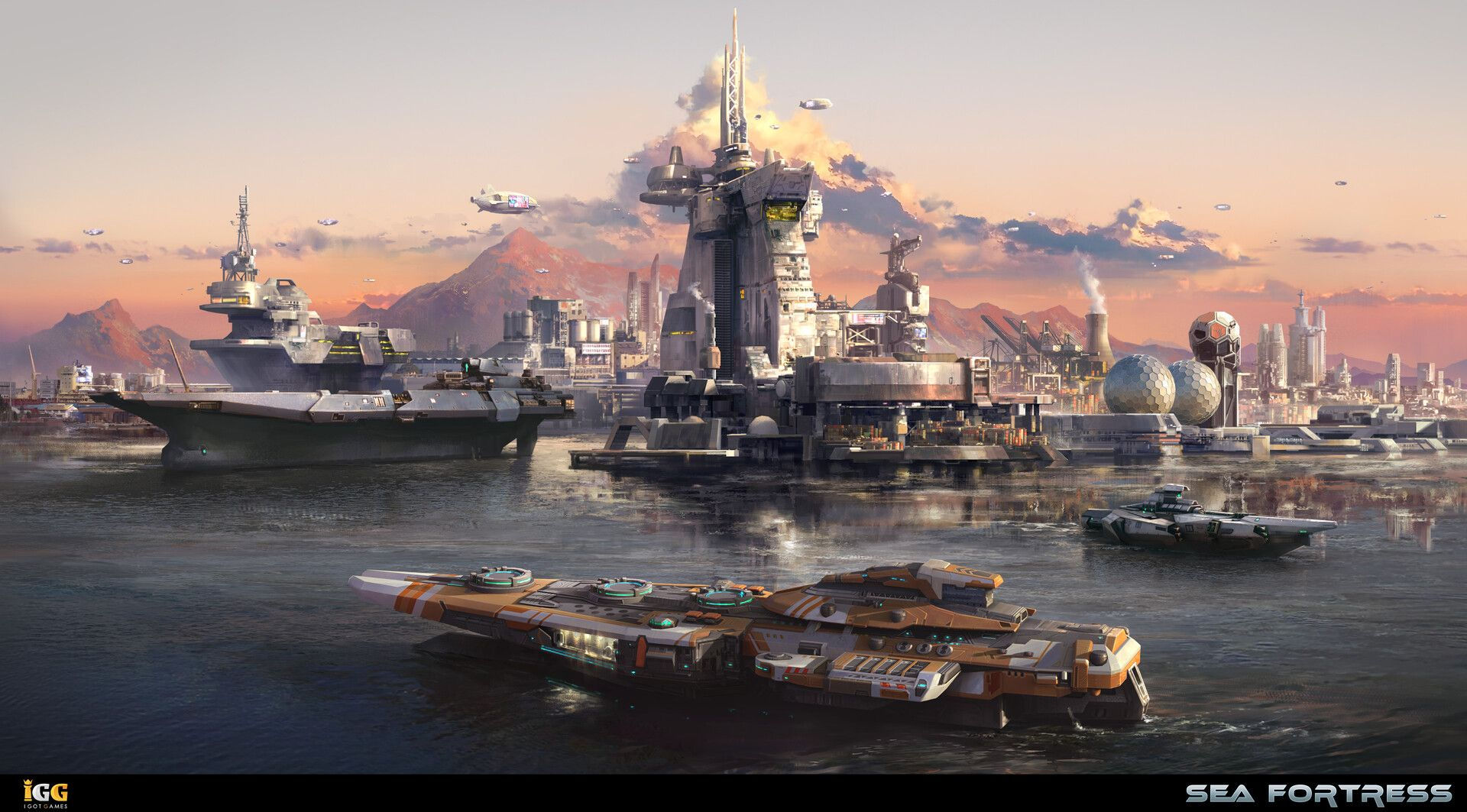 Wallpaper #M3078o4Bnwiau_P6VQu319 Artstation Sea Fortress 01 Zhu Liu Fantasy Art Landscapes
