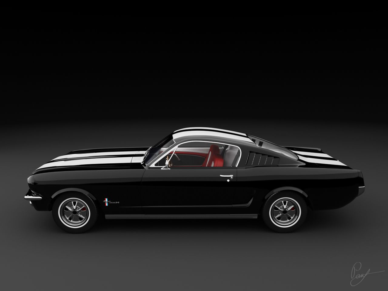 Wallpaper #8kU8k44B7YBJg1BVLp7j15 A Black Beauty the Ford Mustang Fastback 65 Autos Y Motocicletas