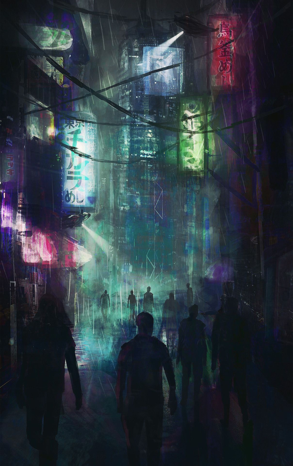 Wallpaper #I2jjG5MBSpphPi3-iSHA116 Fragments of a Hologram Dystopia Cyberpunk Aesthetic Cyberpunk City