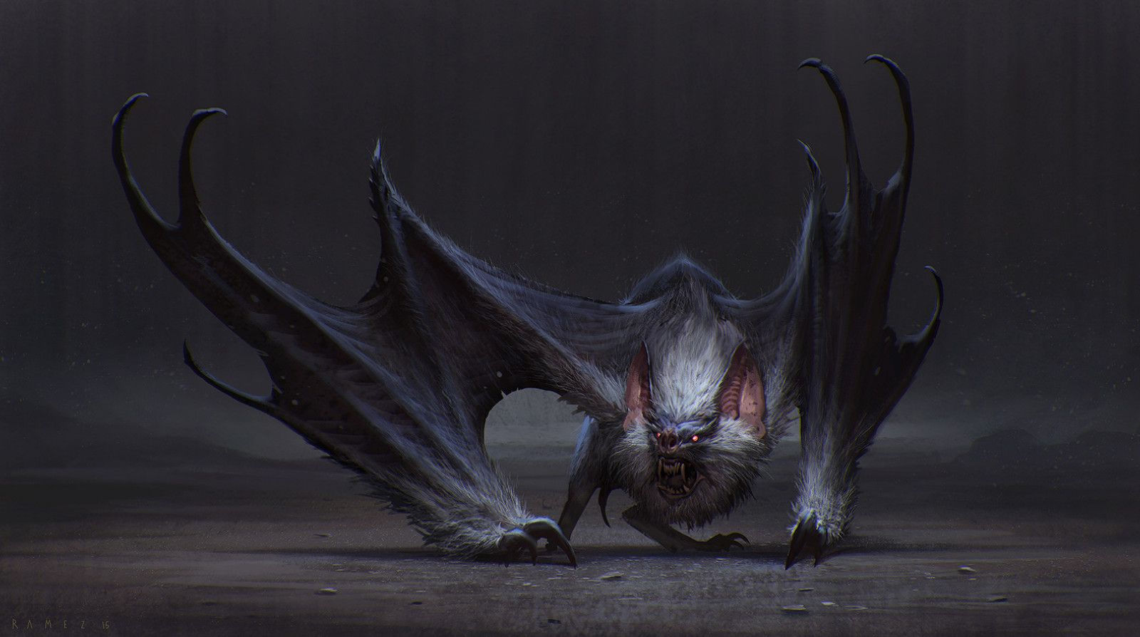 Wallpaper #r3KDMpMBX2lk1u3ogFrF117 Bat Saeed Ramez Creature Concept Art Fantasy Creatures Fantasy Beasts