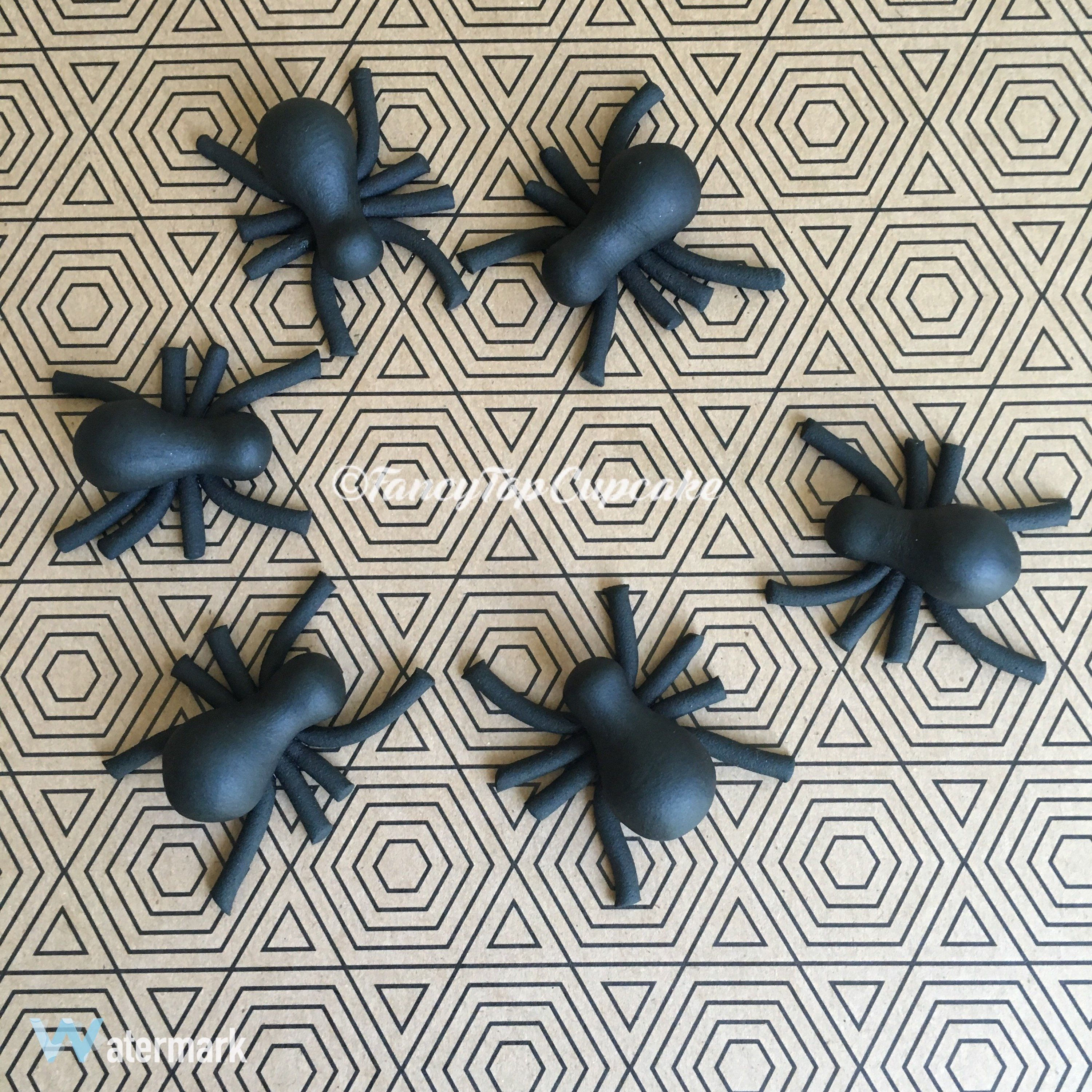 Wallpaper #XPTBOZMBKFX8bn3rFHcU307 Halloween 12 Spiders Handmade Edible Fondant Cupcake Toppers Etsy