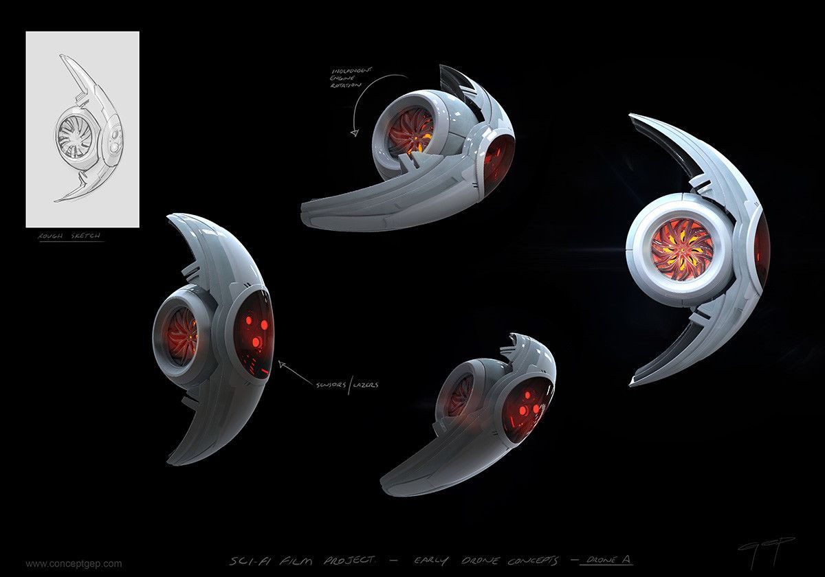 Wallpaper #eb723 Concept Sci Fi Drone Obj