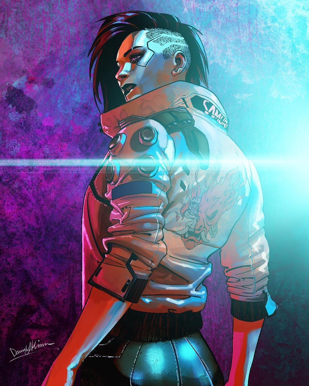 Wallpaper #yUUCm44B7YBJg1BVH6Ho46 Cyberpunk 2077 Fem V by Danny Kim Kazuliski Art Cyberpunk
