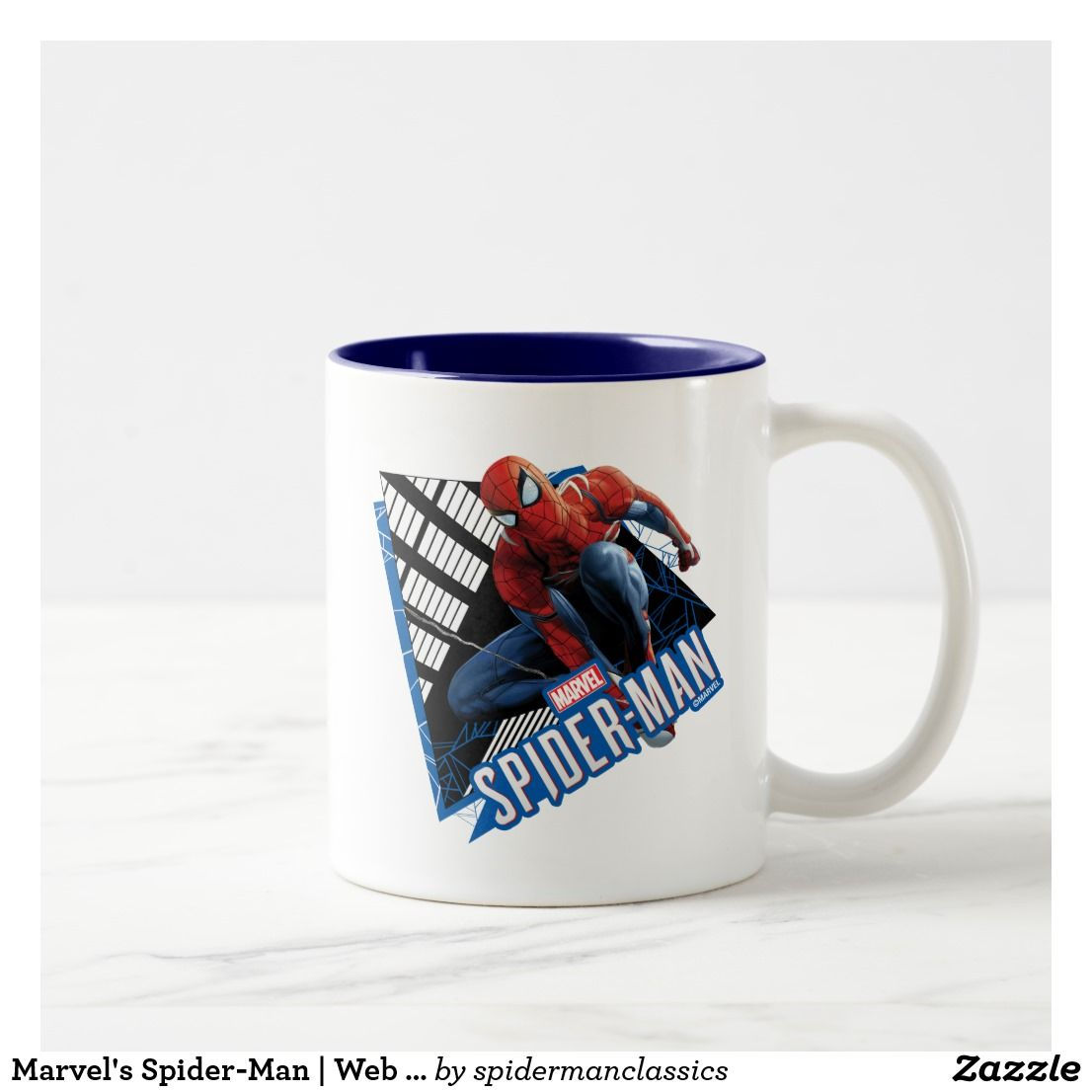 Wallpaper #bttkMpMB3oUMxGFS_z35312 Marvels Spider Man Web Swing Name Graphic Two Tone Coffee Mug