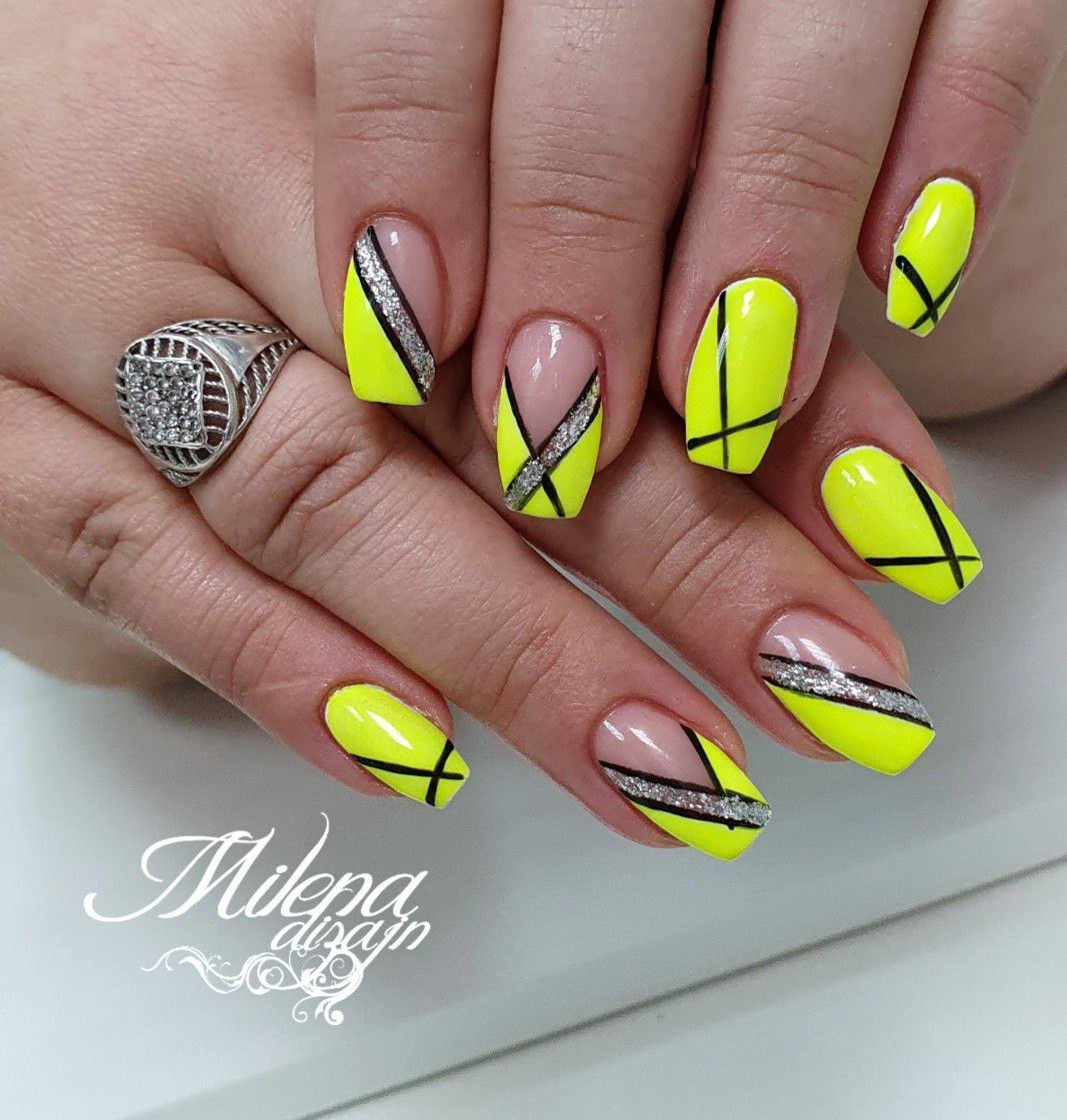Wallpaper #472b5 Yellow Neon Green Neon Image Photo Free Trial Bigstock