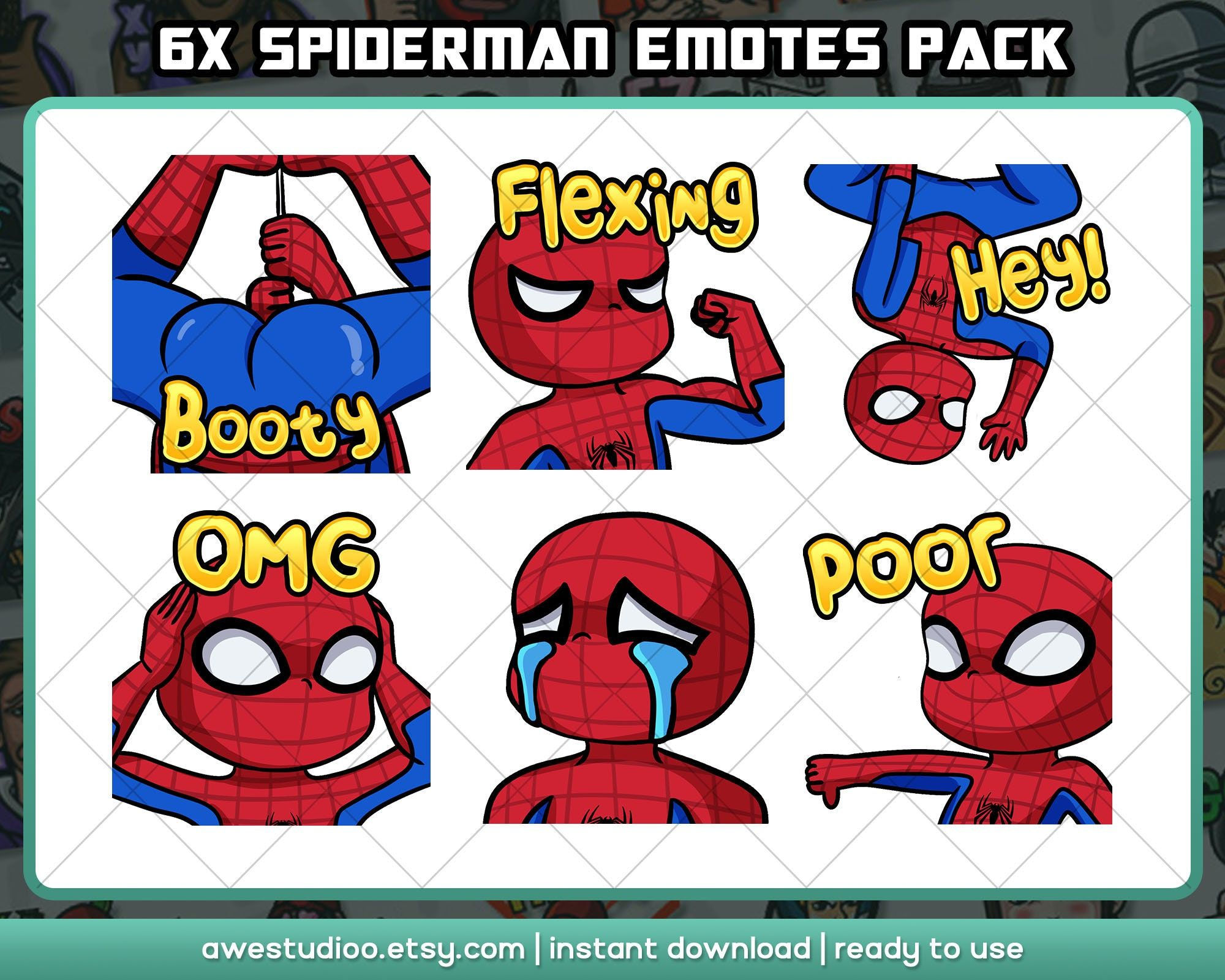 Wallpaper #r2jGFpMBSpphPi3-KwzW289 6x Spider Man Twitch Emotes Pack Spiderman No Way Home Venom Cute
