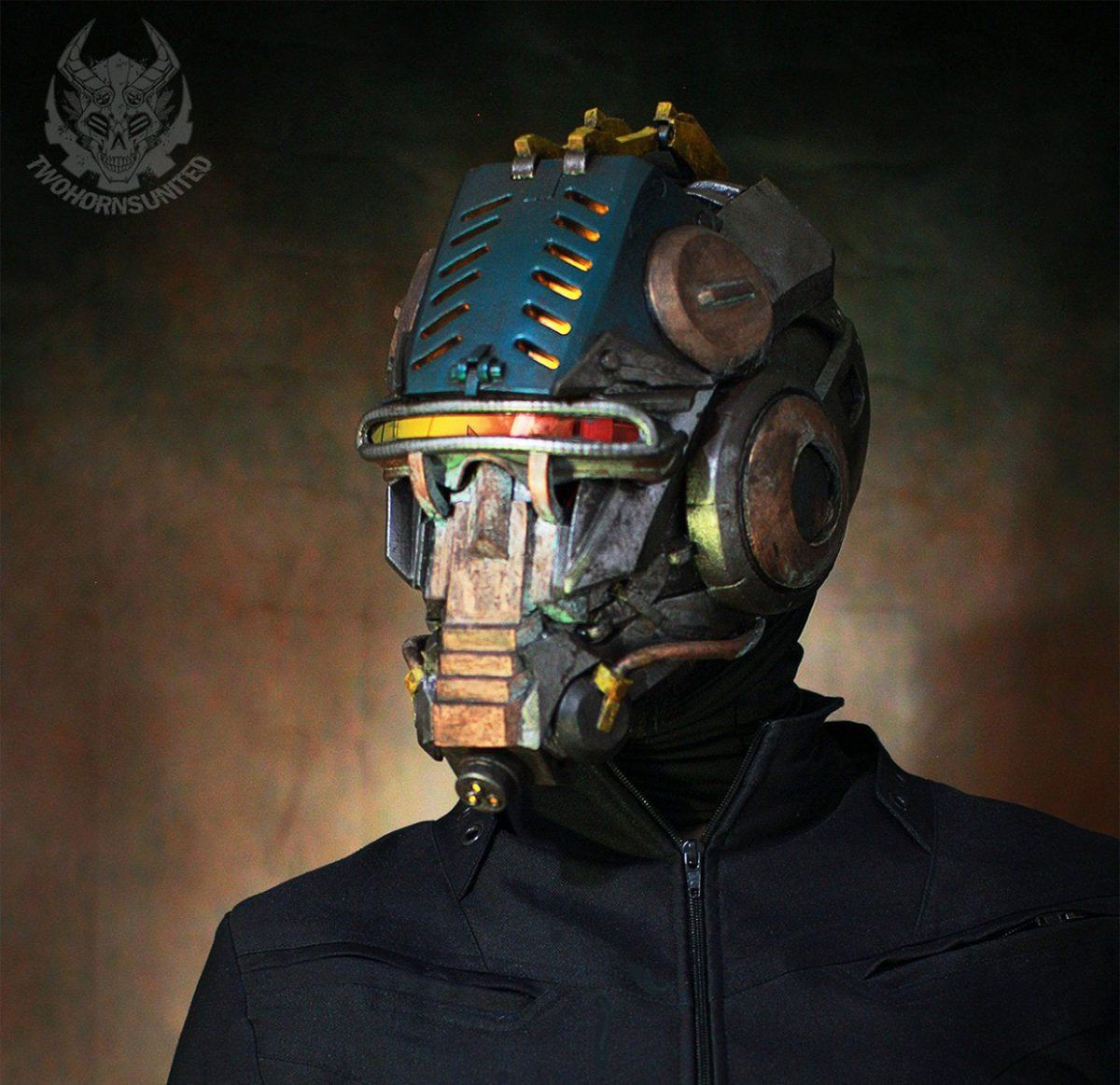 Wallpaper #fUXGmY4B7YBJg1BVcqEw15 Post-Apocalyptic Survivor Wearing a Unique Helmet