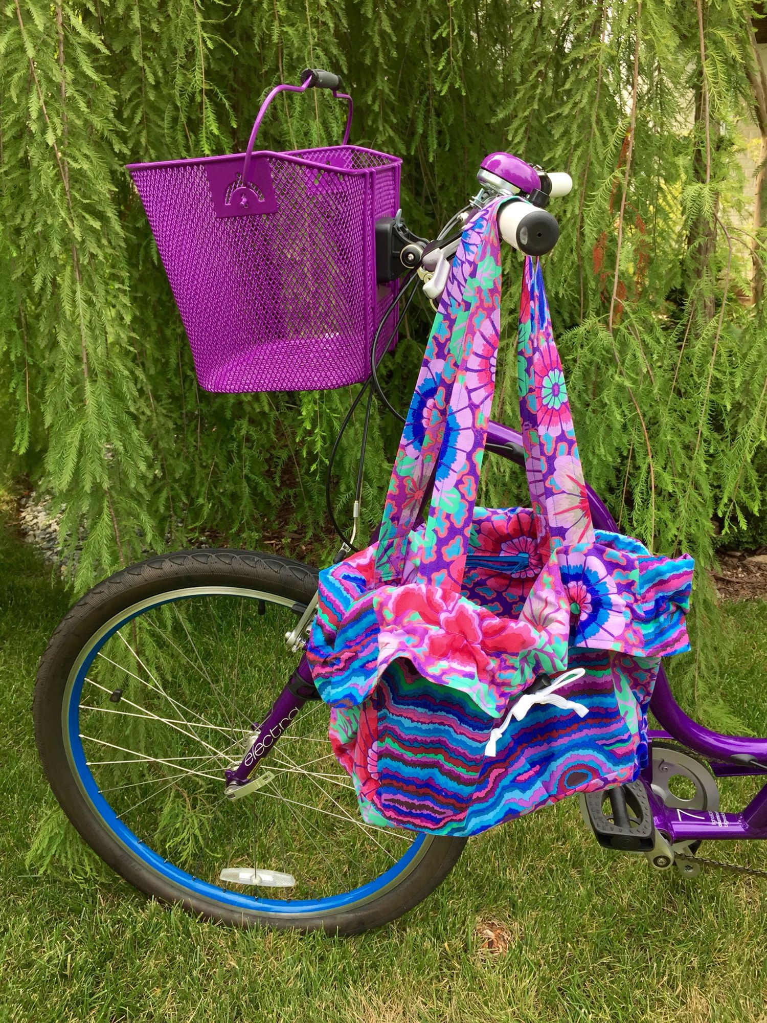 Wallpaper #9Gh7HJMBSpphPi3-_SJ7112 Basket Liner Turns into Drawstring Tote Bag Electra Bike Picnic