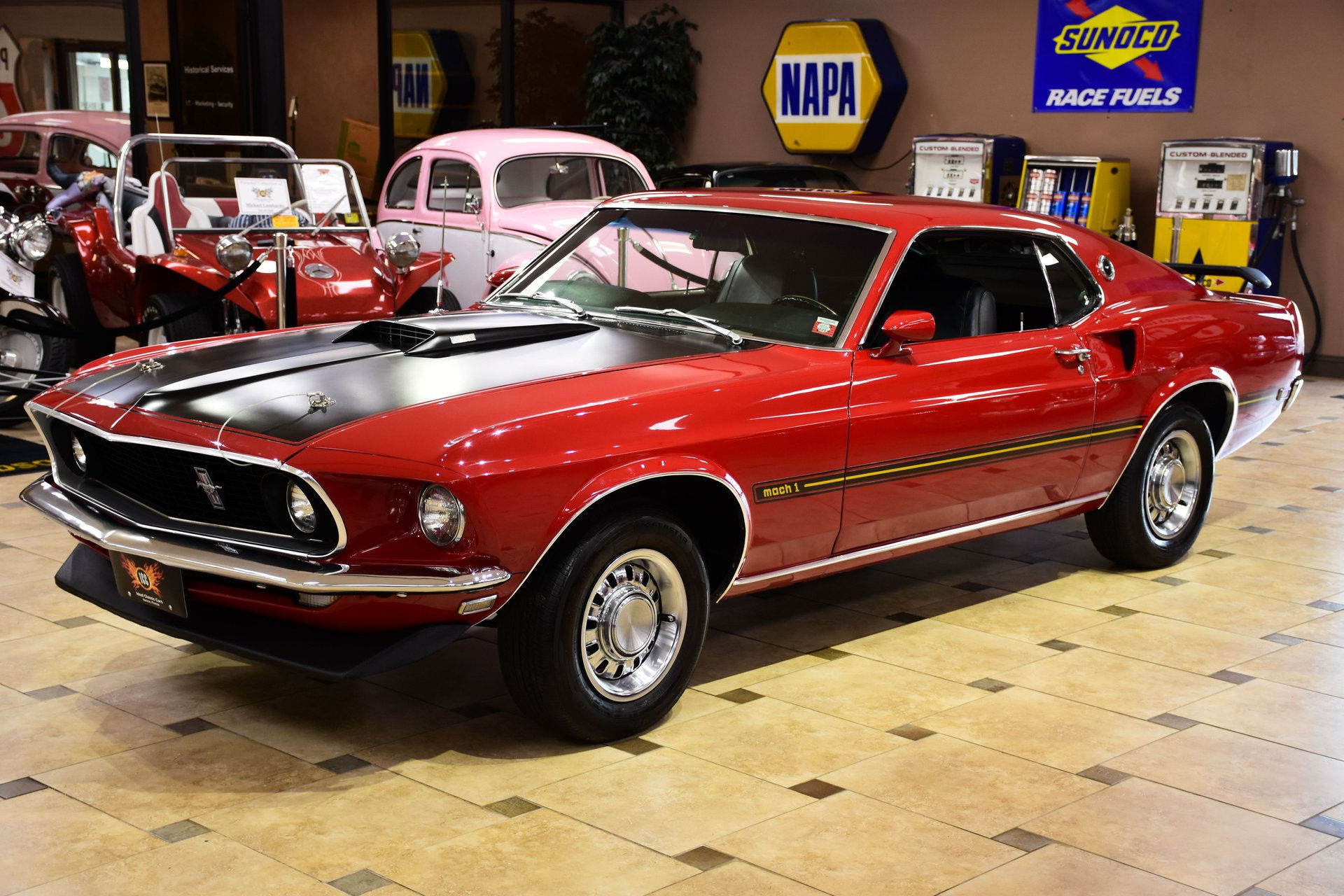 Wallpaper #X2hEJJMBSpphPi3-0zjQ9 1969 Mustang Mach 1 Red