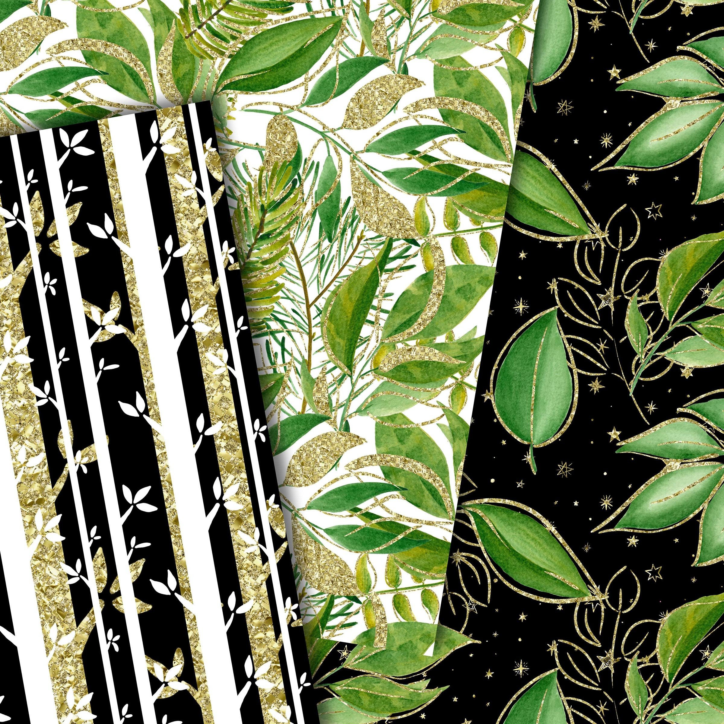 Wallpaper #am19apcBycdYOYFTxHE6198 Green Leaves Patterns 415132 Patterns Design Bundles