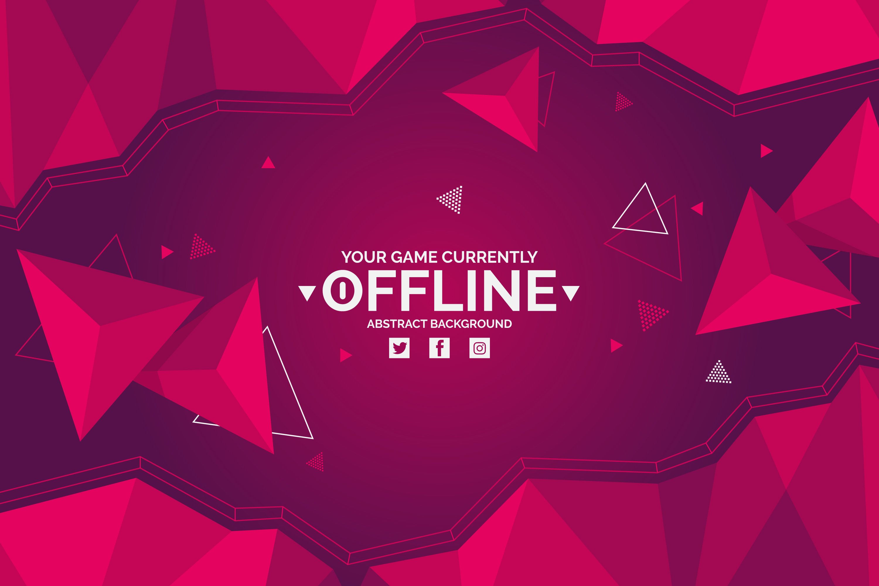 Wallpaper #9hmDBI8BtGB6xQ789E4G45 Abstract Offline Twitch Banner