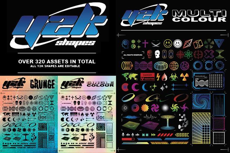 Wallpaper #D7iA2pIBJvJKYCmESvJV101 Y2k Aesthetic Vector Pack Over 320 Shapes AI Eps Png Pdf S