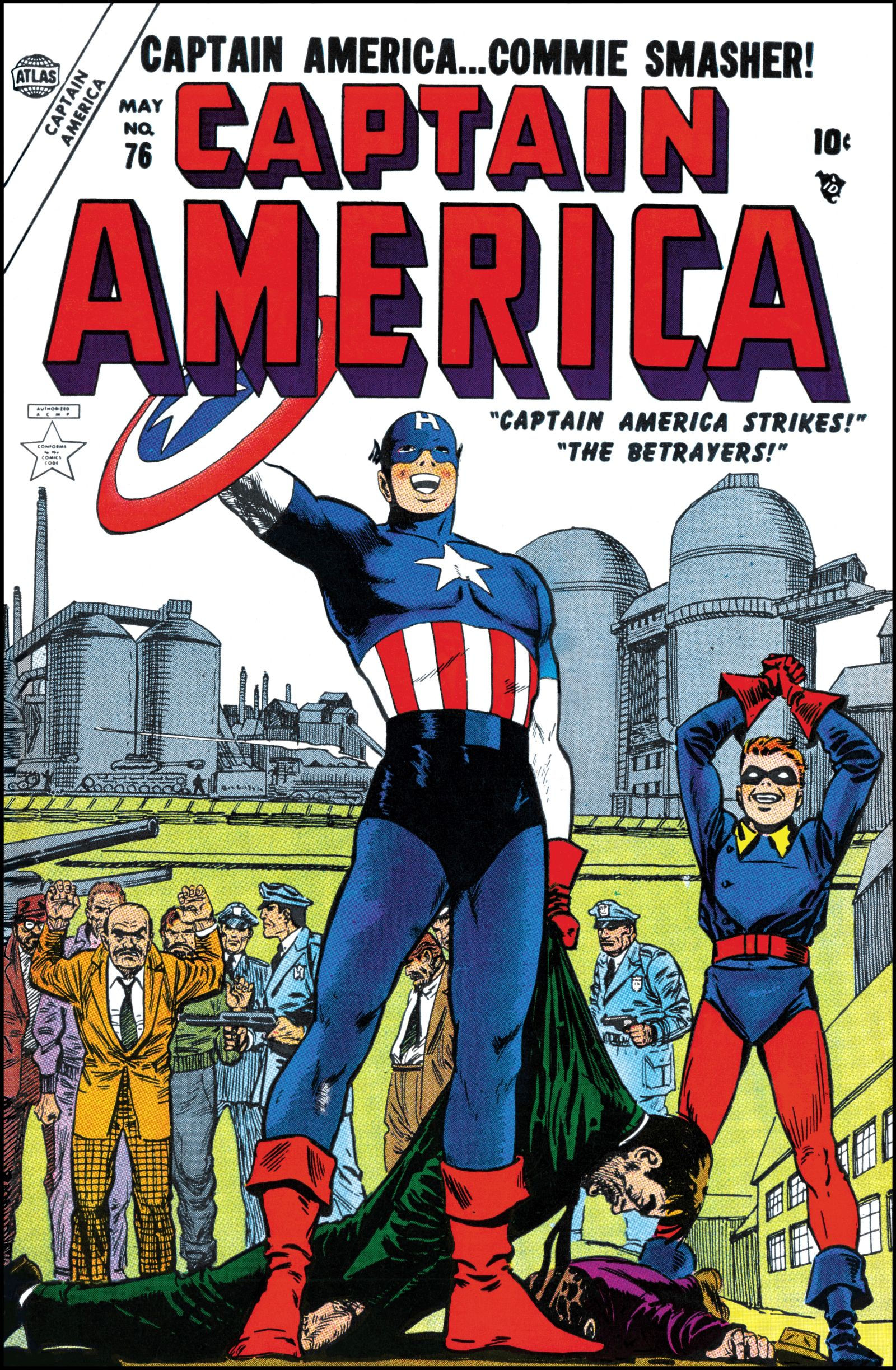 Wallpaper #aPBHf5cBi4JM6agGfSBb55 Image 1954 Comic Book Depicting Captain America Smashing Communists