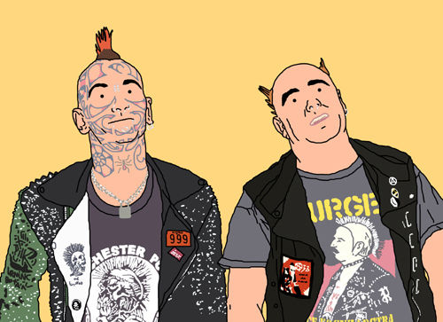 Wallpaper #59e9f Cartoon Punk Rock Hair 12381474 Vector Art at Vecteezy