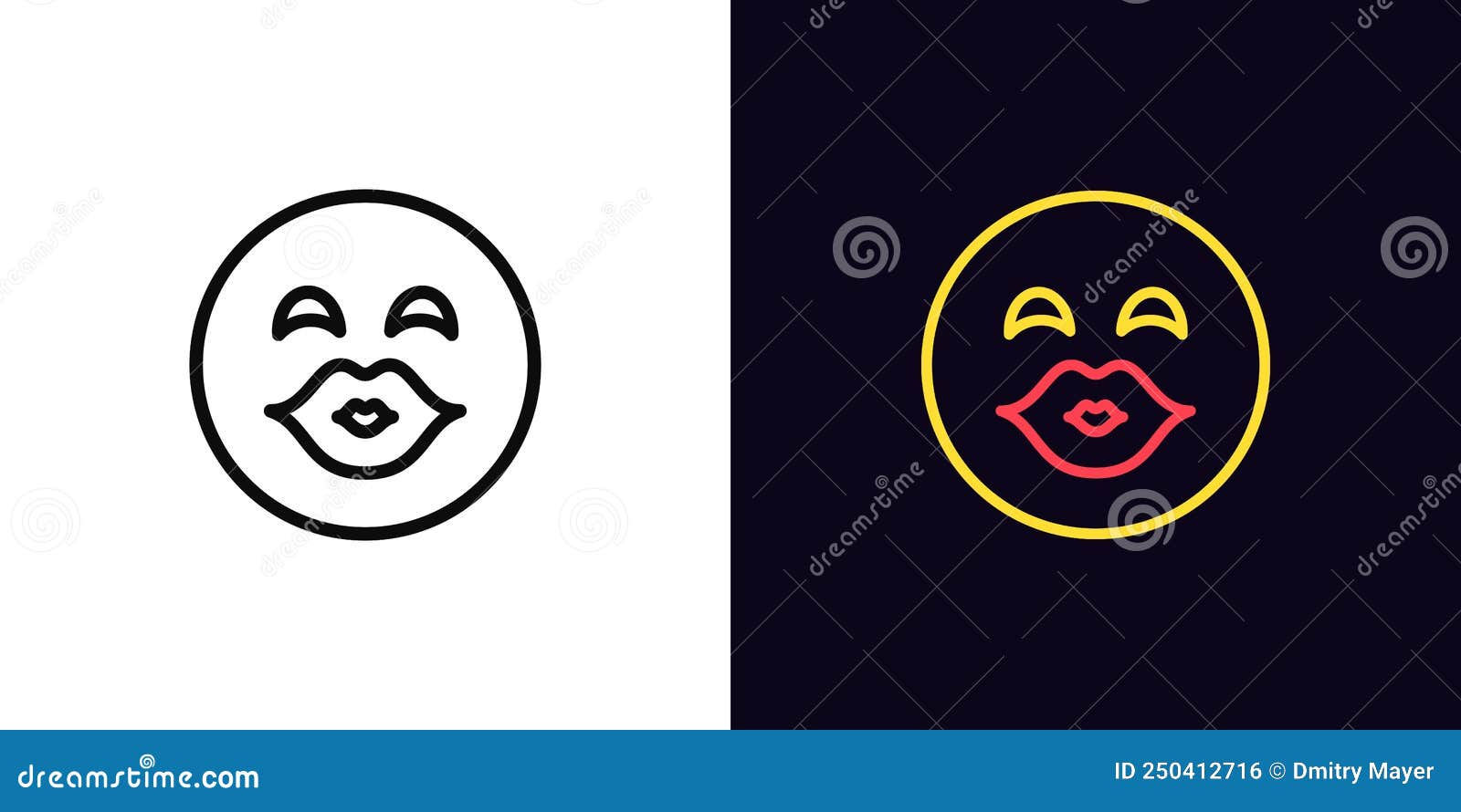 Wallpaper #9Geh55IBSpphPi3-hji089 Outline Kiss Emoji Icon with Editable Stroke Love Emoticon with