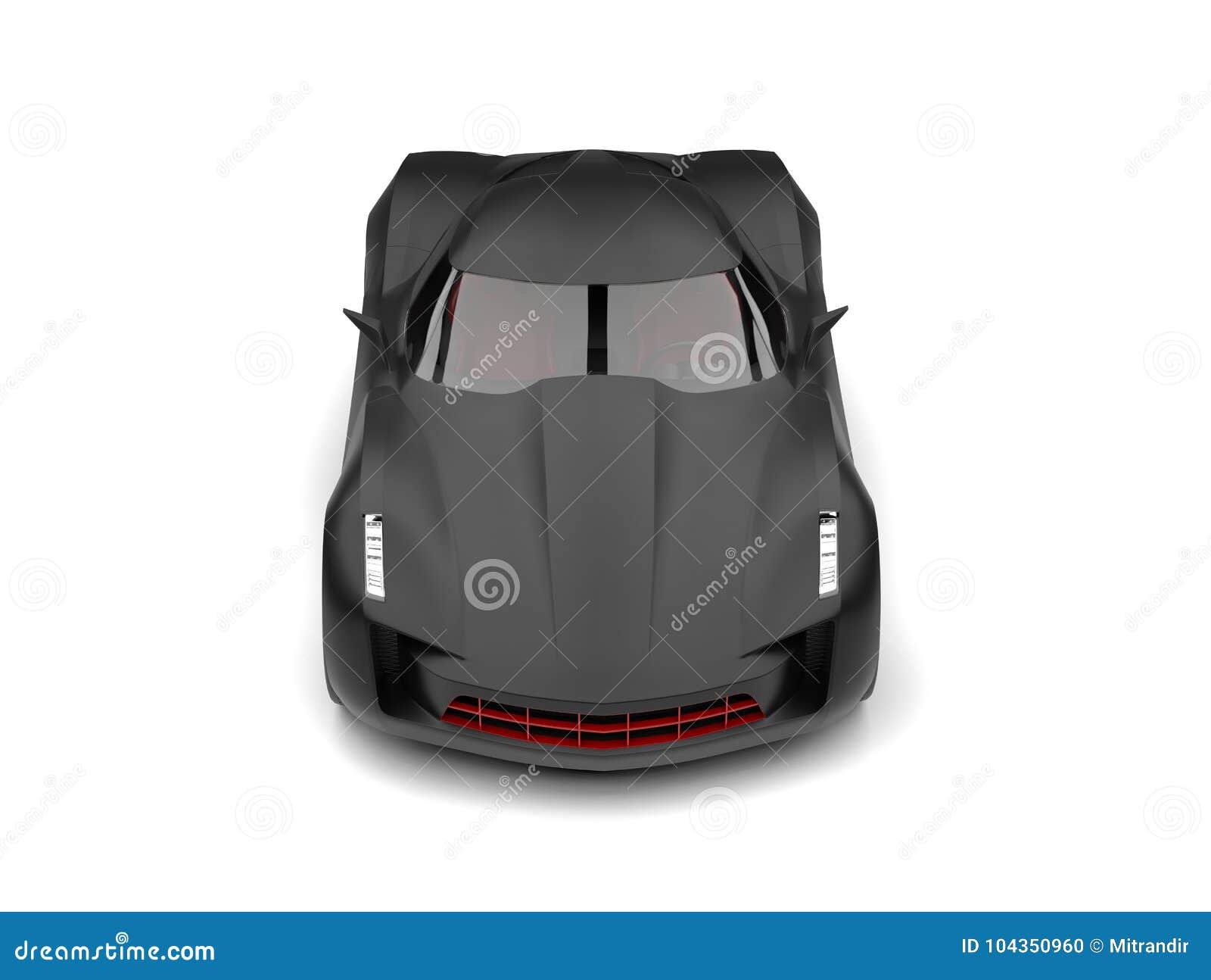 Wallpaper #JQOkYpMBpyOg8YnEA9Pv176 Matte Black Super Sports Concept Car with Red Details Top Down View