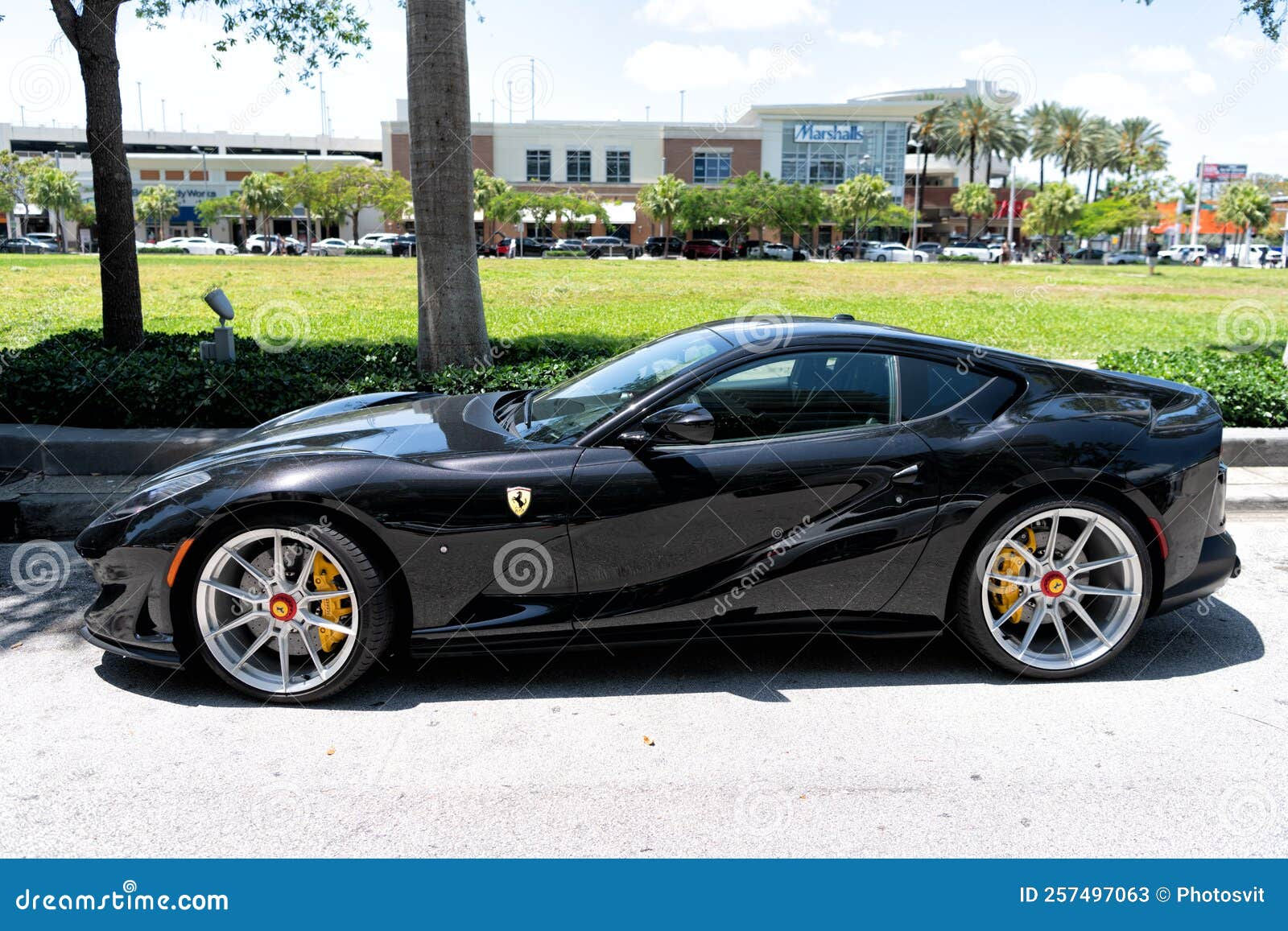 Wallpaper #de357 Matte Black Ferrari F430 Scuderia with Multi Layer Stripes Northwest