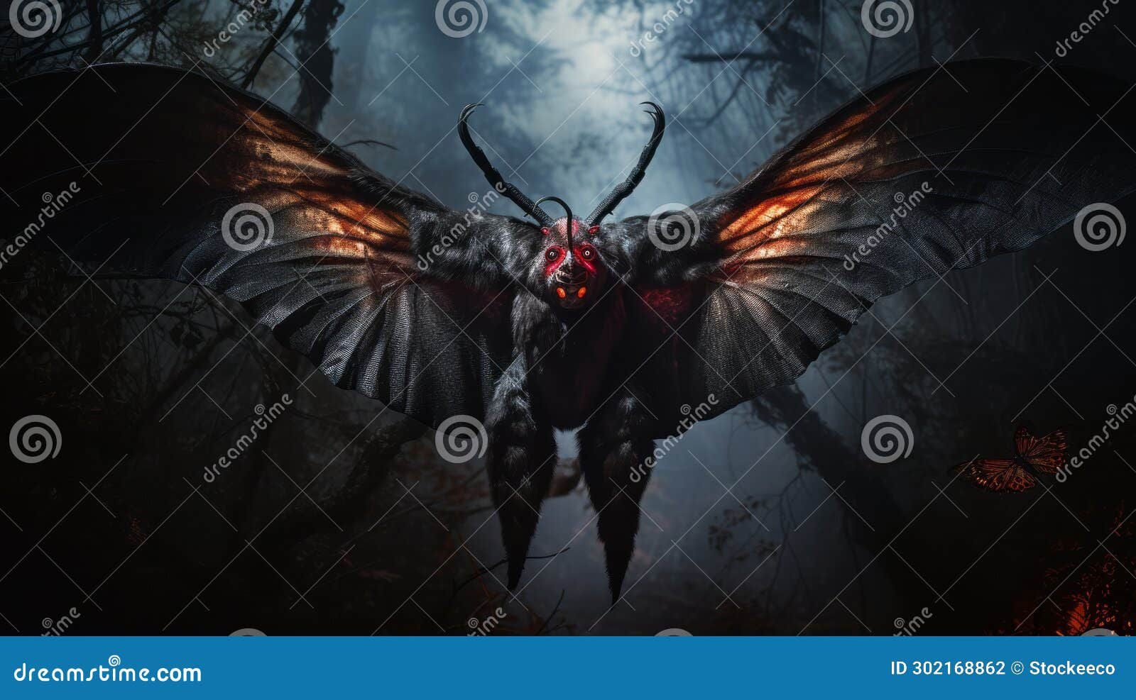Wallpaper #dfTIOpMBKFX8bn3roXlL145 Majestic Bat Creature Soaring Through Enigmatic Cloudy Jungle Stock