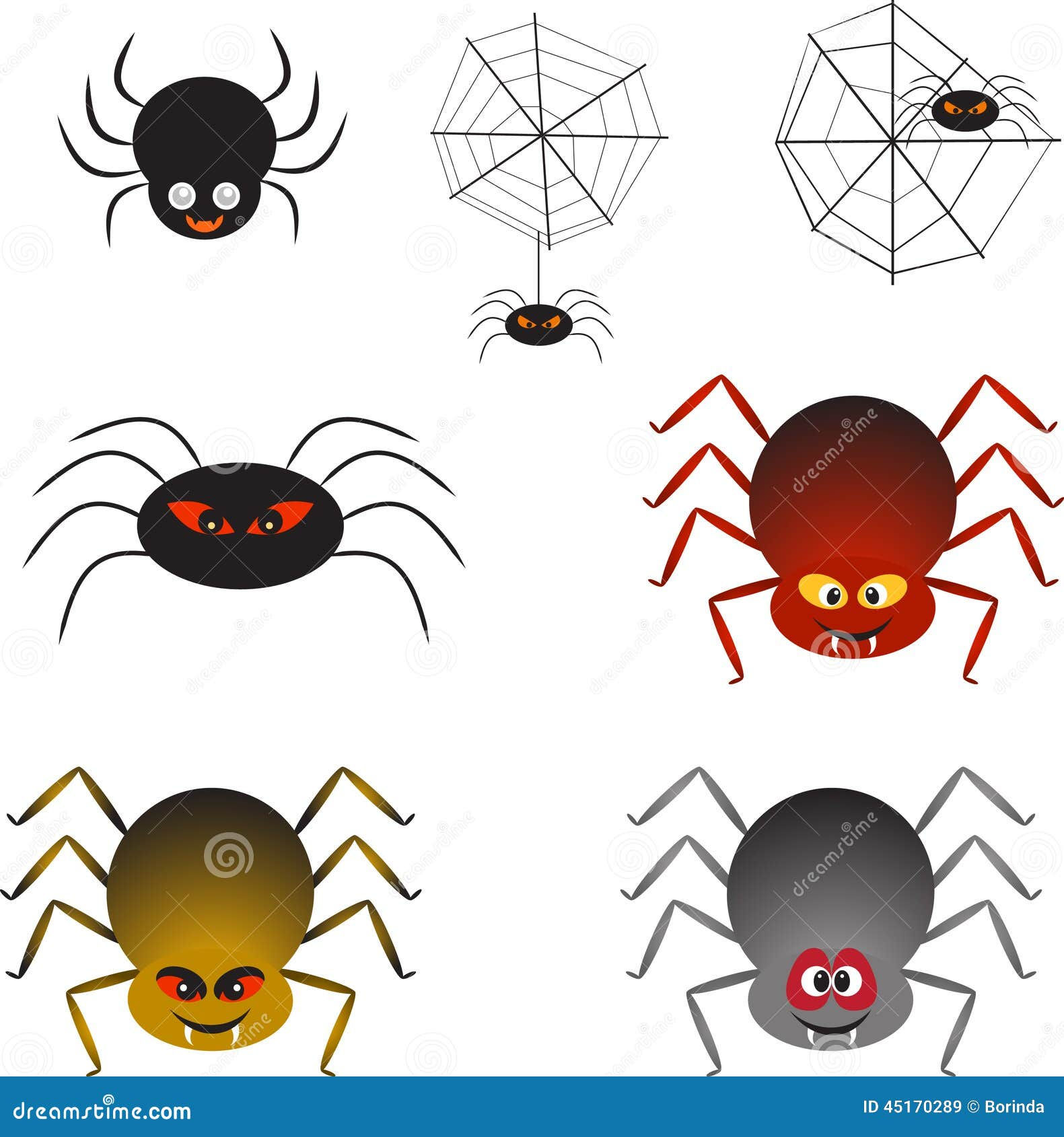 Wallpaper #52dP85IBSpphPi3-BnRA315 Multicolor Spiders and Spider Webs Spider Vectors Stock Illustration