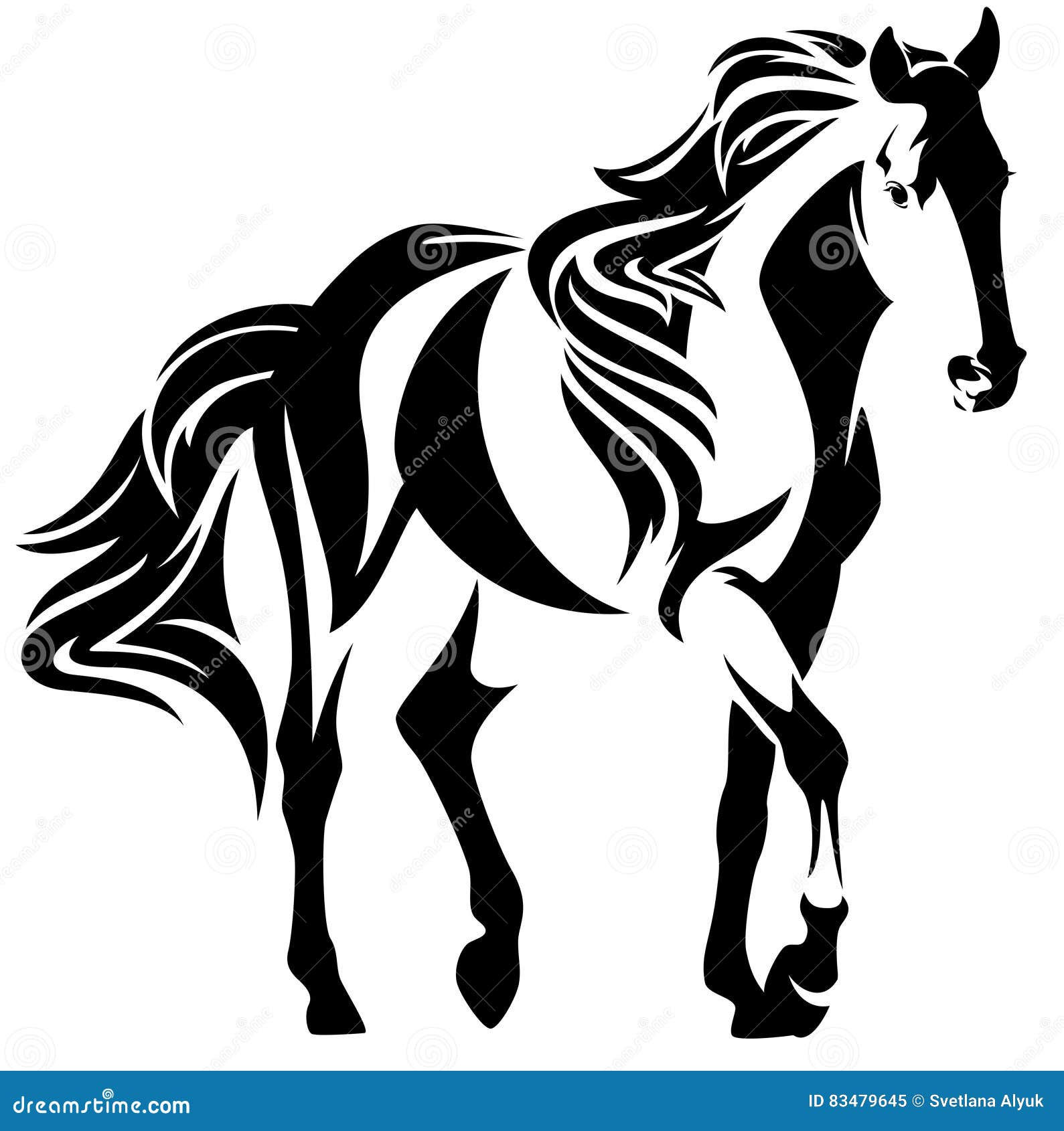 Wallpaper #SxX8uI4BmMigT4UnLVUa22 Mustang Horse Black and White Vector Design Stock Vector Illustration