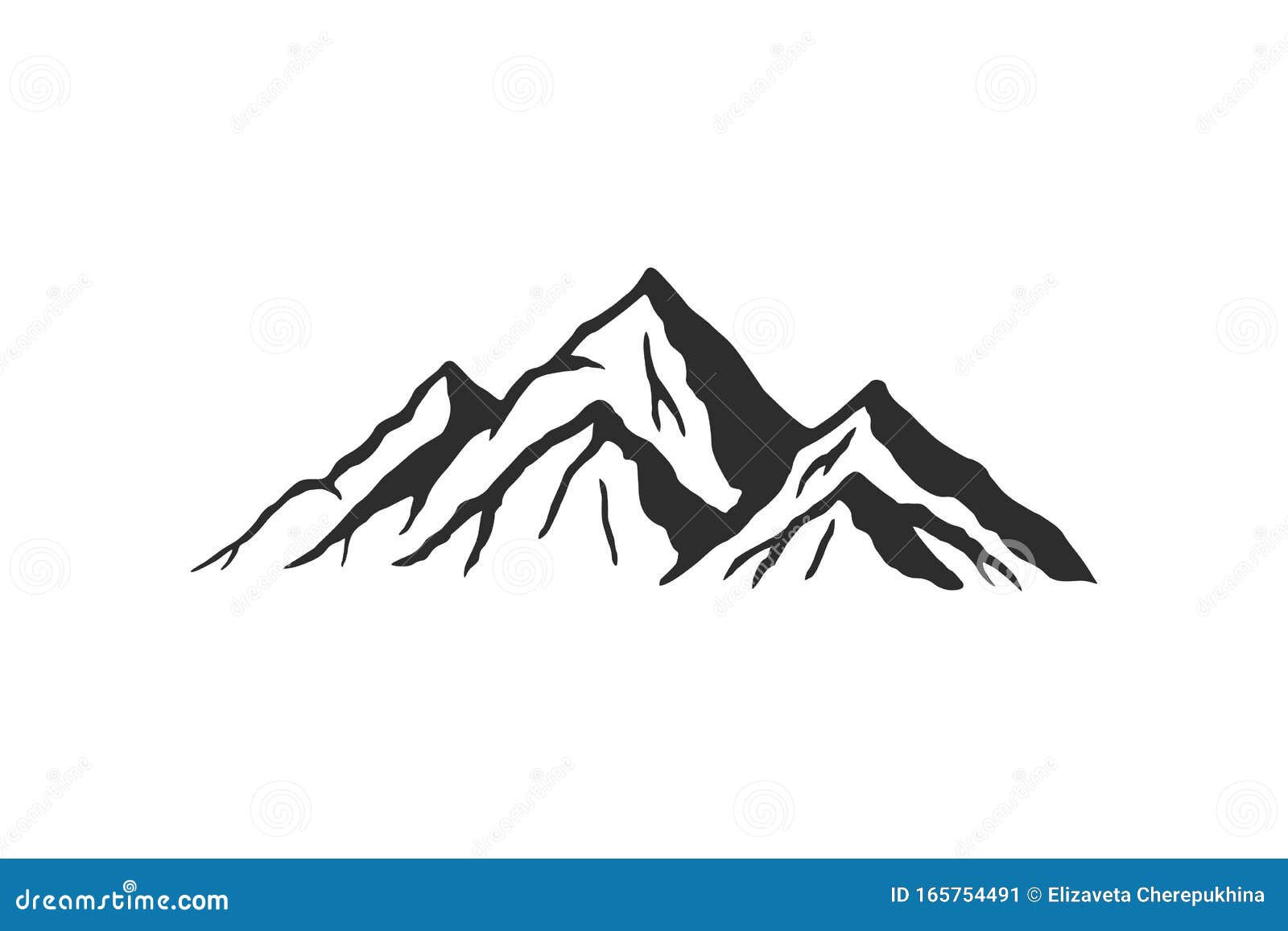 Wallpaper #x--qS5MBMN-XEVvVnztn128 Mountain Silhouette Vektorikon Rocky Peaks Bergsomraden Ikon for