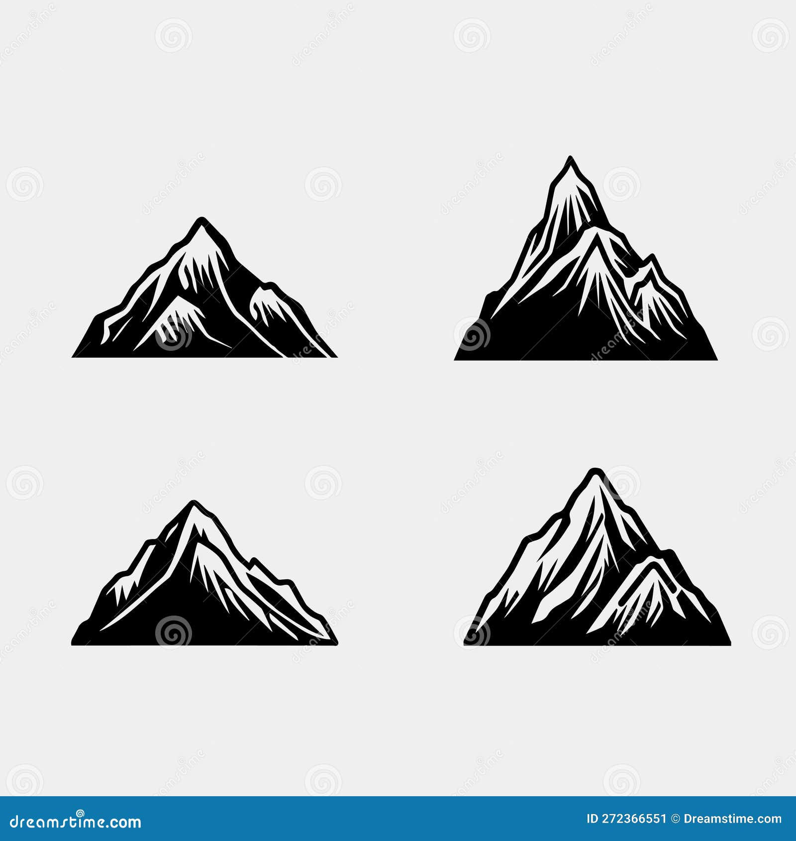Wallpaper #x--qS5MBMN-XEVvVnztn37 Mountain Silhouette Vector Icon Rocky Peaks Mountains Ranges Black
