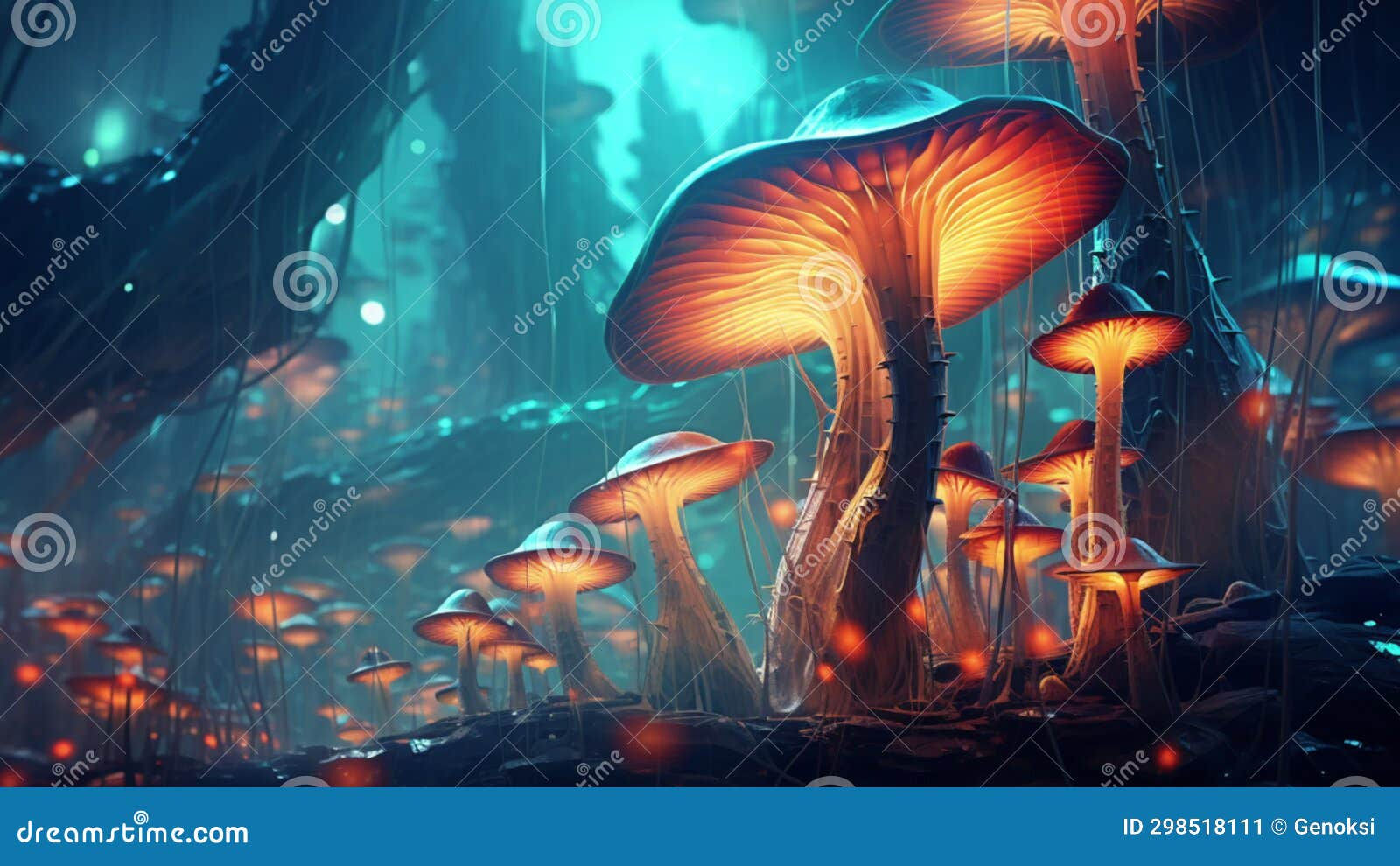 Wallpaper #r2fTEJMBSpphPi3-HPTq270 Magic Cg Mashrooms Forest Abstract Motion Futuristic Background Fungus
