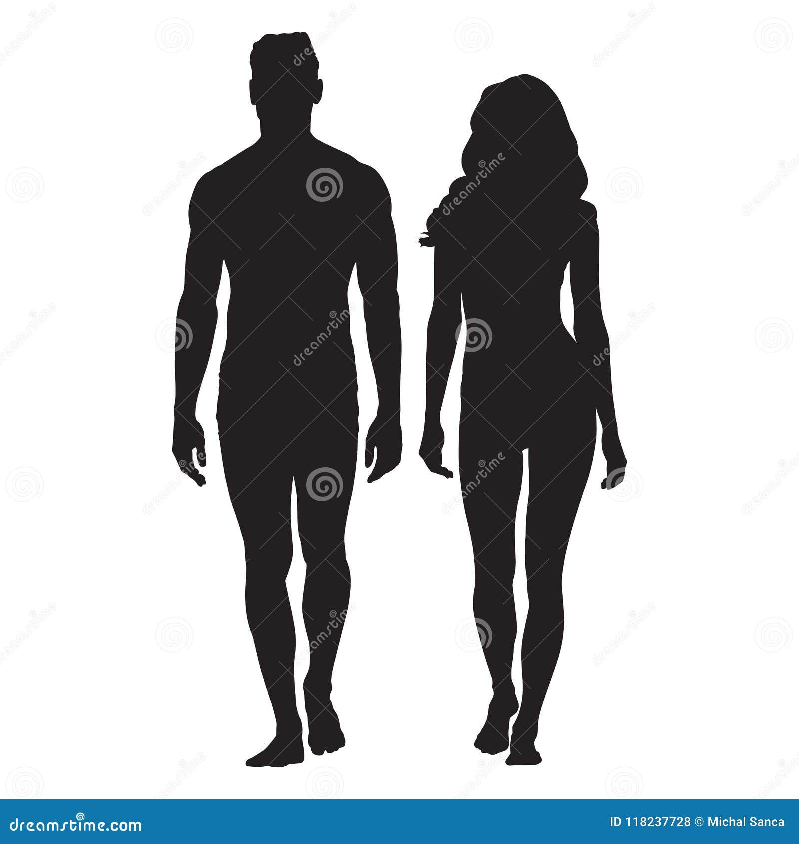 Wallpaper #hGcAC5MBSpphPi3-Edcw244 Man and Woman Body Silhouettes Walking People Stock Vector