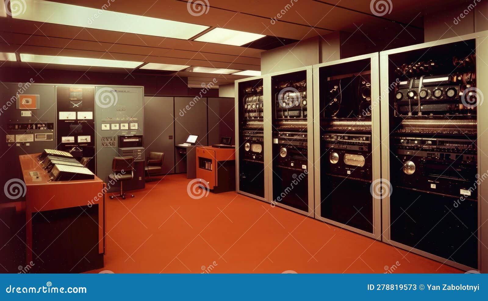 Wallpaper #MWcjC5MBSpphPi3-X9jd76 Mainframe Computer Room of the S Featuring Large Reeltoreel Tape Drives