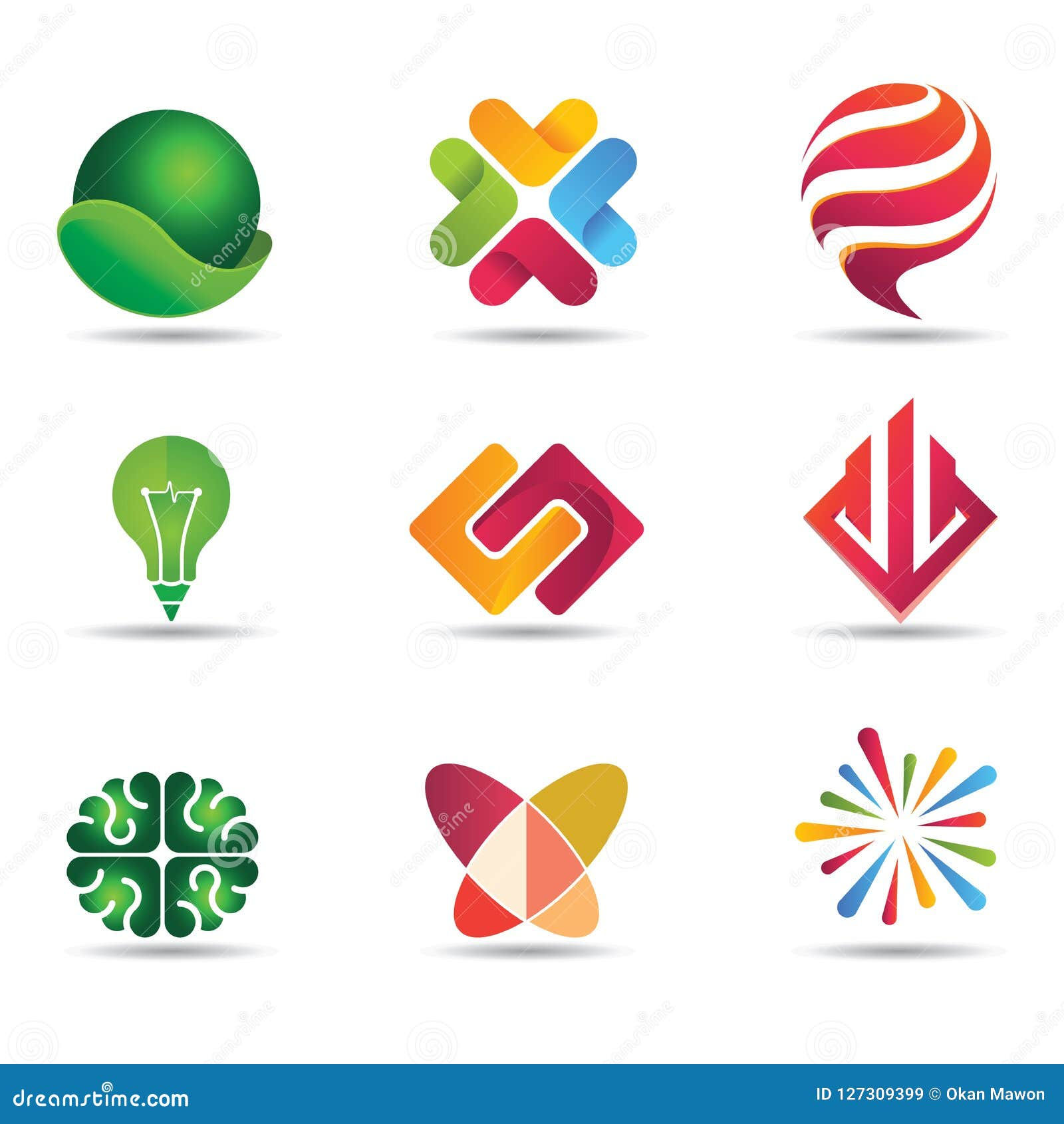 Wallpaper #qx07LZMBlOZrFDOk4M_h183 Modern Colorful Logo Design Inspiration Template Stock Vector
