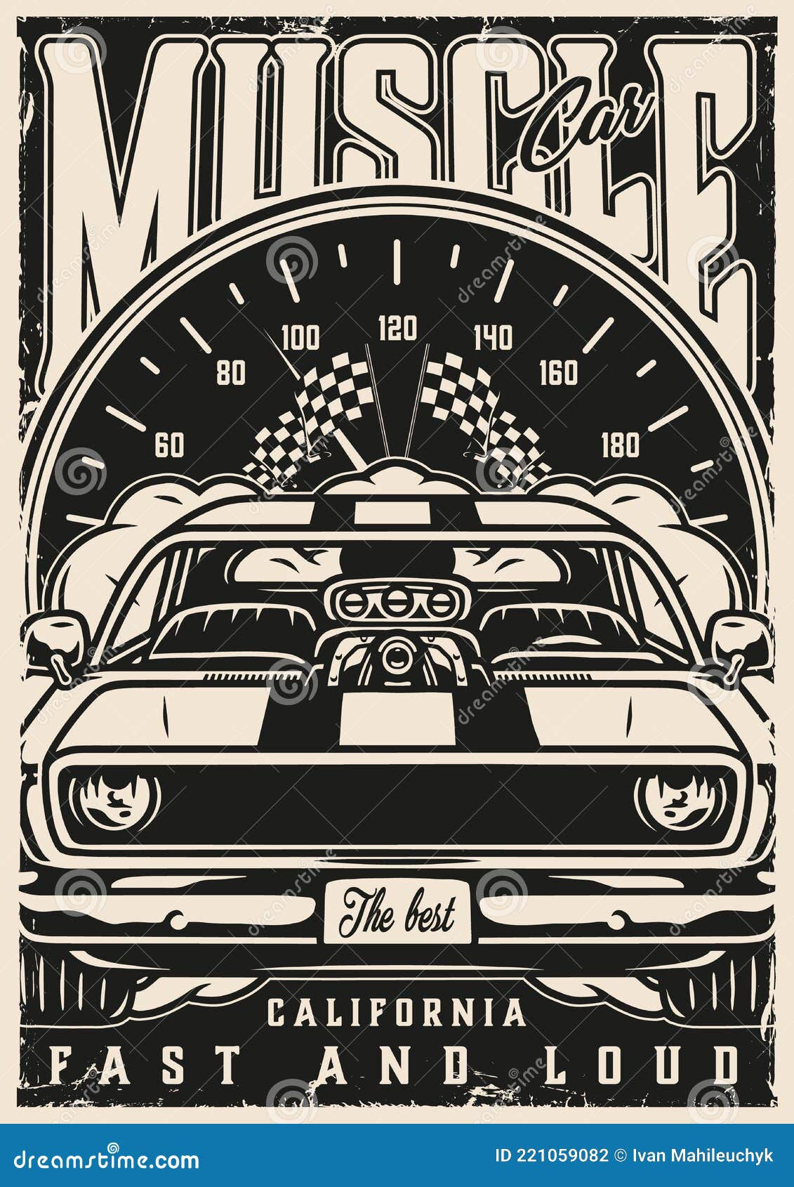 Wallpaper #1hnEN48BtGB6xQ78SaZQ38 Muscle Car Vintage Monochrome Poster Stock Vector Illustration of