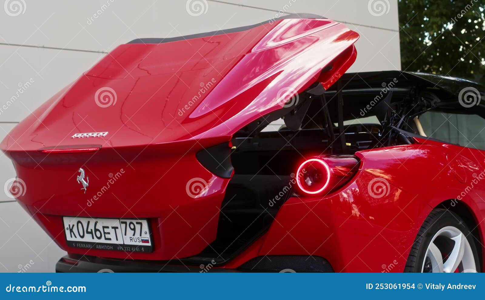 Wallpaper #JmhaIZMBSpphPi3-GTAT313 Moscow Russia Circa 2022 Ferrari Portofino Red Color Convertible